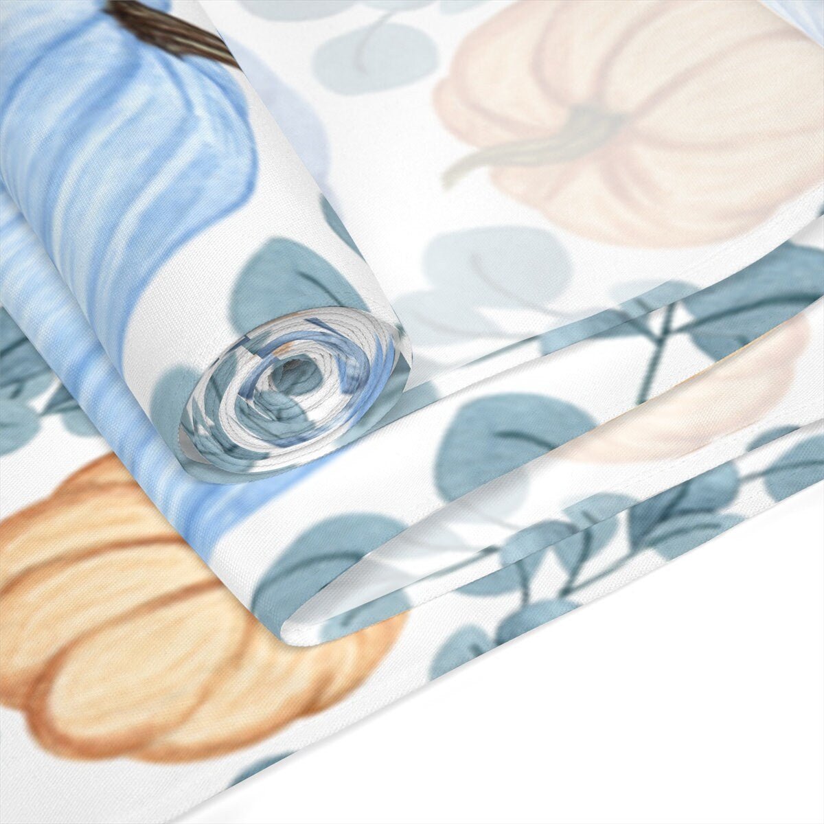 Kate McEnroe New York Fall Table Runner Blue Pumpkin Farmhouse Floral Thanksgiving DecorTable Runners10887444341079734443