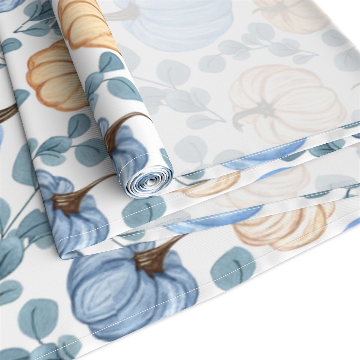 Kate McEnroe New York Fall Table Runner, Blue Pumpkin Table Decor, Autumn Table Linen, Farmhouse Decor, Fall Decor, Floral Tabletop Decor, Thanksgiving DecorTable Runners15023622896658019719