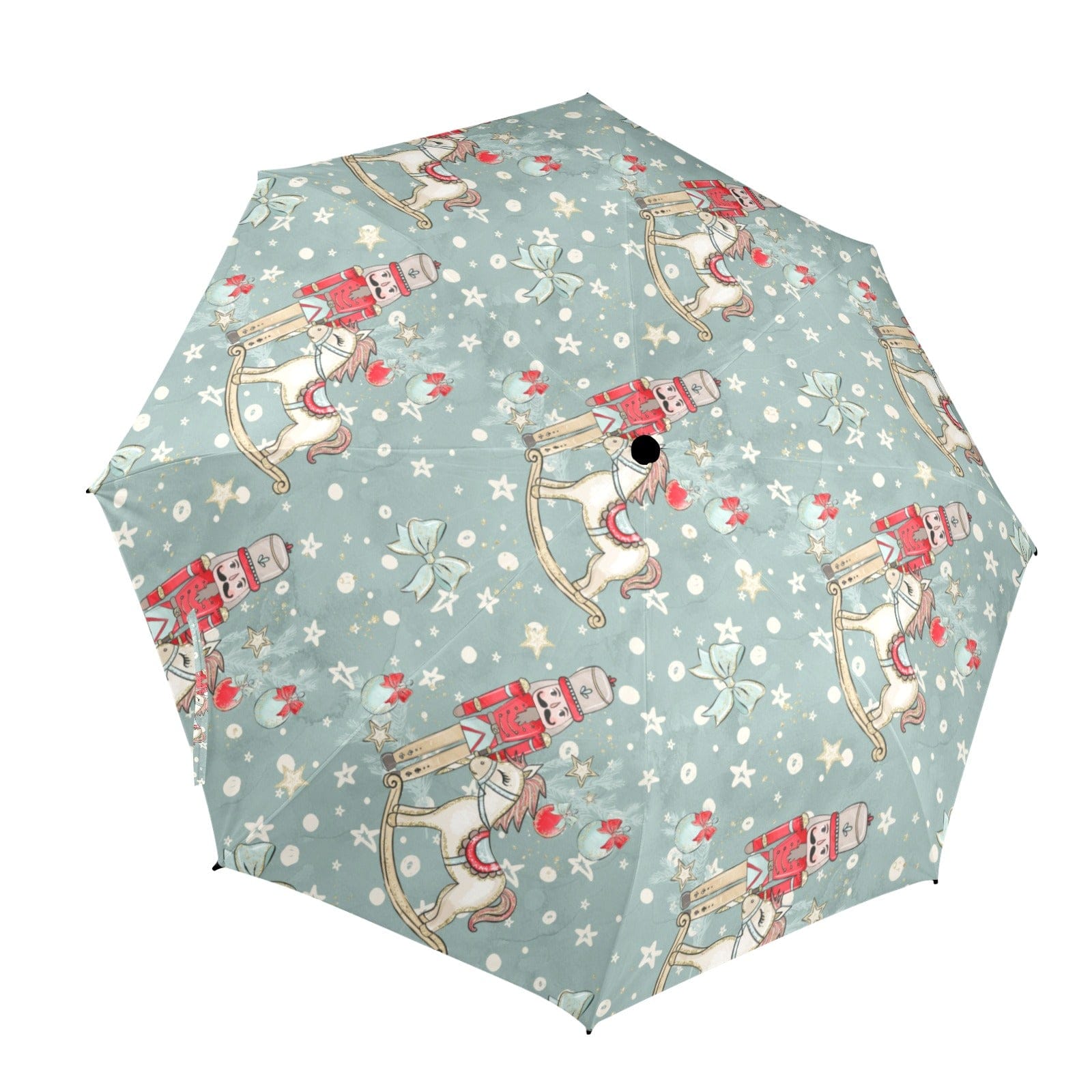 Kate McEnroe New York Festive Nutcracker Semi - Automatic Foldable UmbrellaUmbrellasD2842159