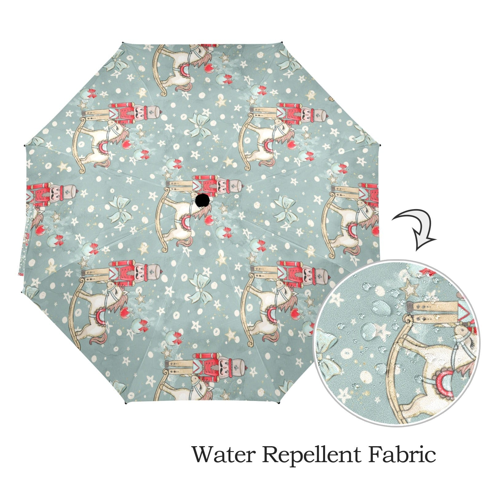 Kate McEnroe New York Festive Nutcracker Semi - Automatic Foldable UmbrellaUmbrellasD2842159