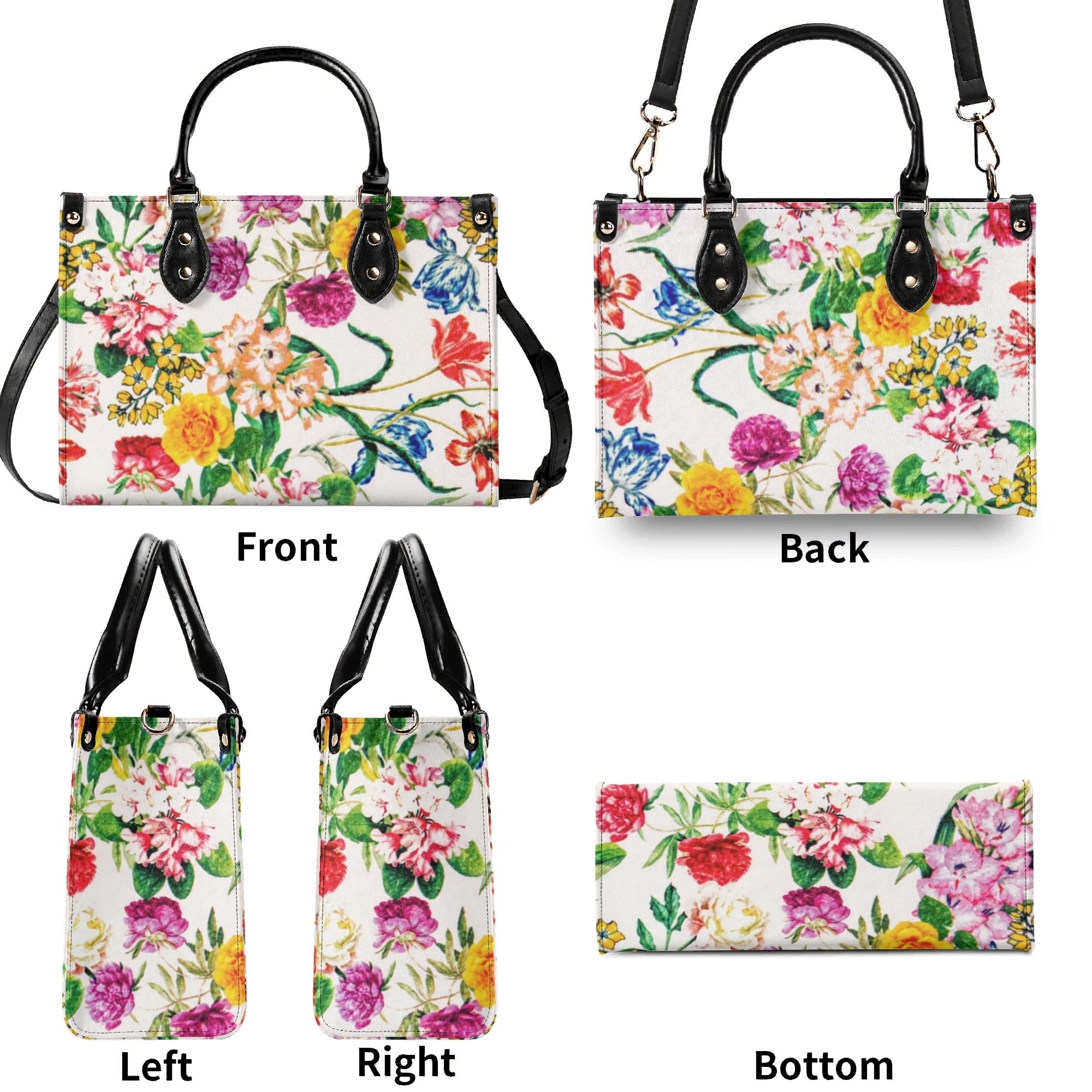 Kate McEnroe New York Floral Top Handle Handbag, Vintage Style Botanical SatchelHandbagsWJ25X9EW-1