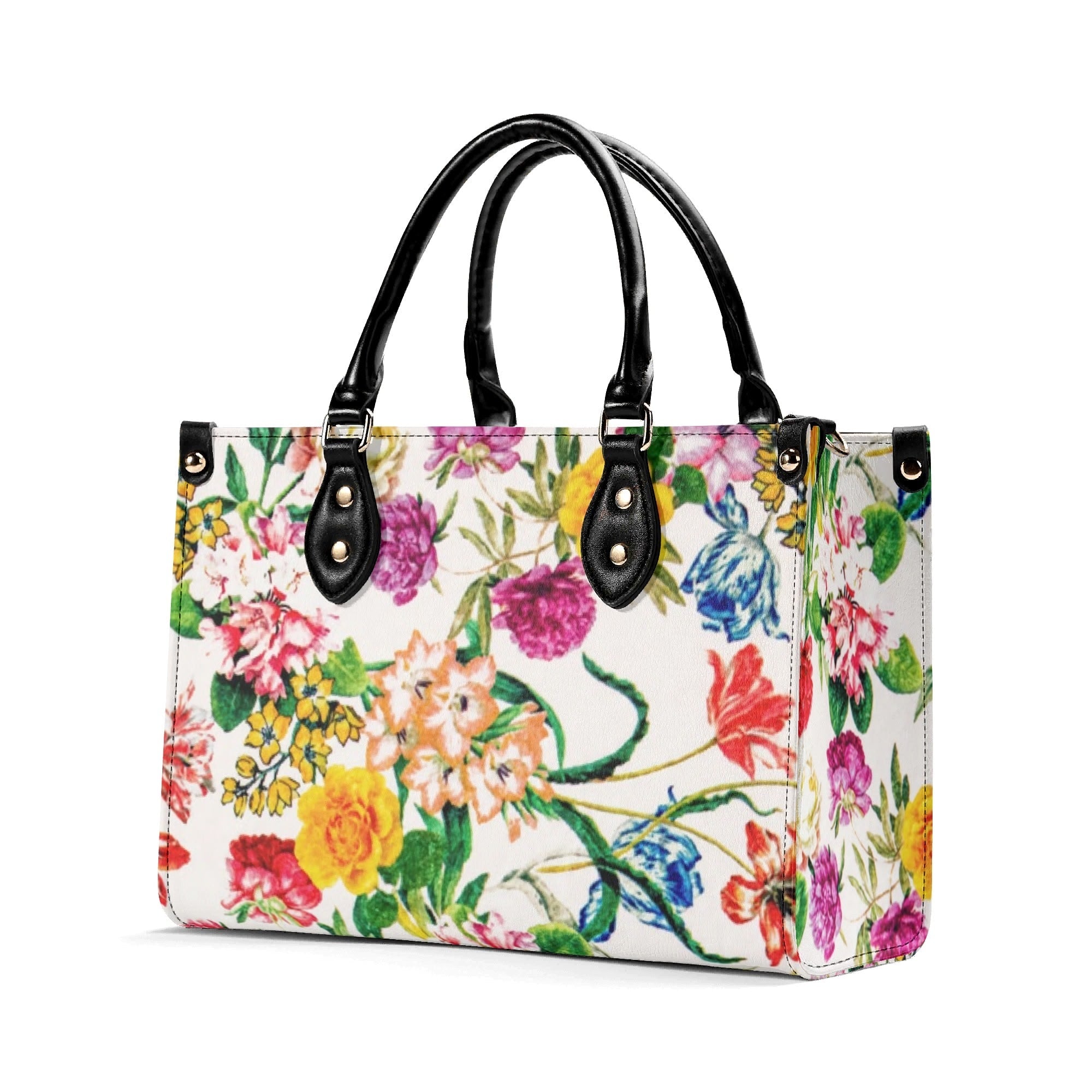 Kate McEnroe New York Floral Top Handle Handbag, Vintage Style Botanical SatchelHandbagsWJ25X9EW-1