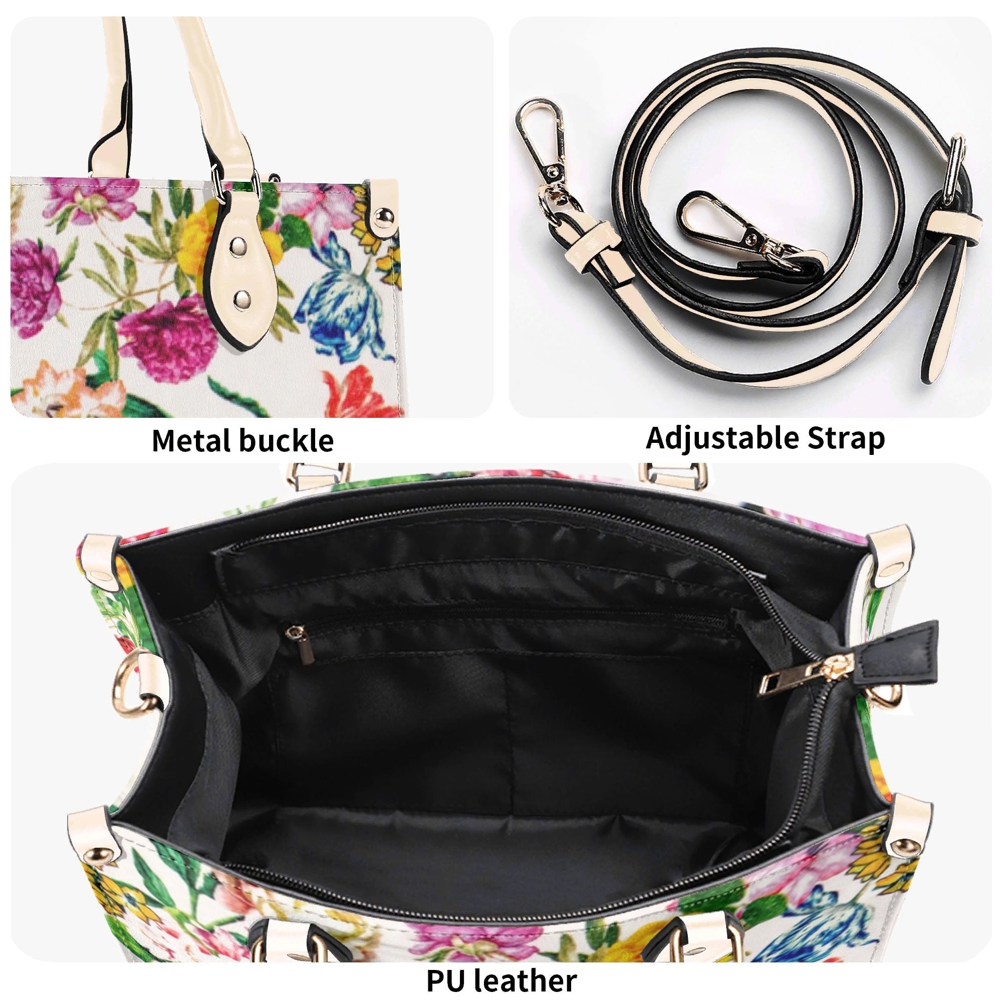 Kate McEnroe New York Floral Top Handle Handbag, Vintage Style Botanical SatchelHandbagsWJ25X9EW-1