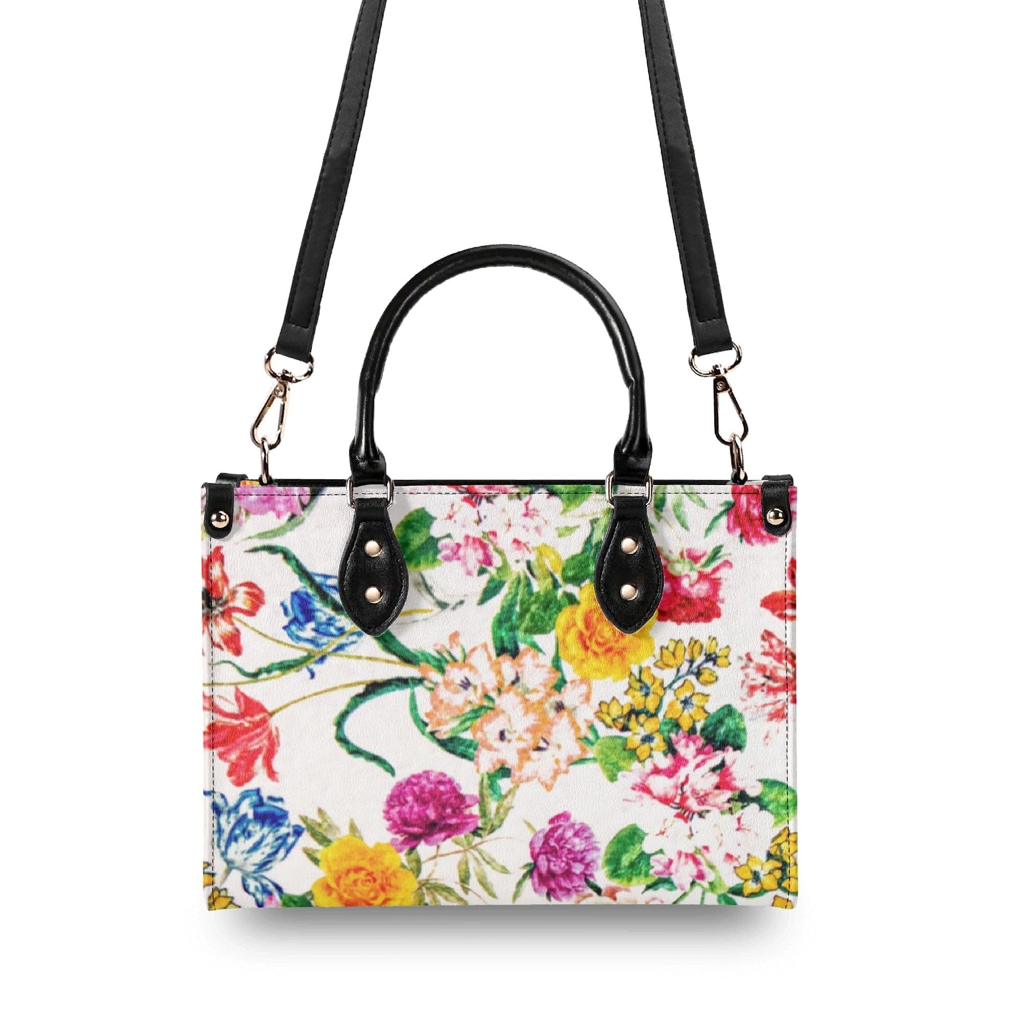 Kate McEnroe New York Floral Top Handle Handbag, Vintage Style Botanical SatchelHandbagsWJ25X9EW-1