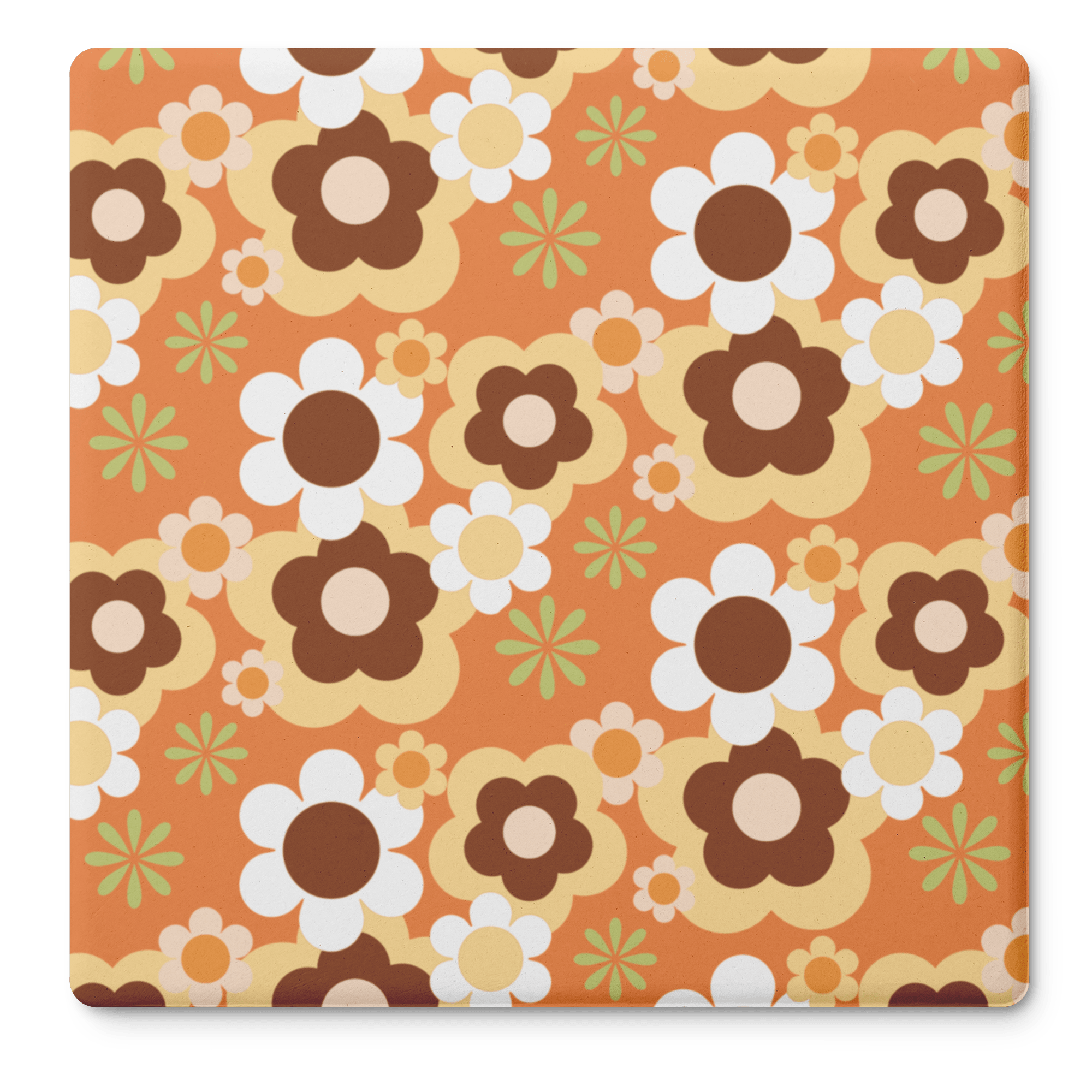 Kate McEnroe New York Flower Power Retro 70s Groovy Daisy Floral Drink Coaster SetCoasters7021