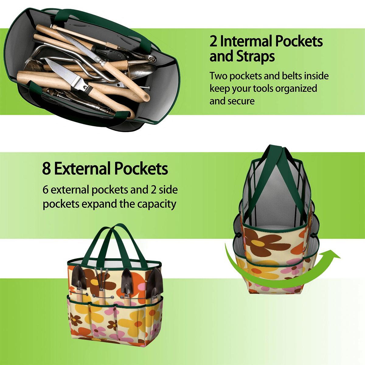 Kate McEnroe New York Flower Power Retro 70s Groovy Daisy Garden Tool Bag OrganizerGarden Tool BagtWgDUG8Q9q