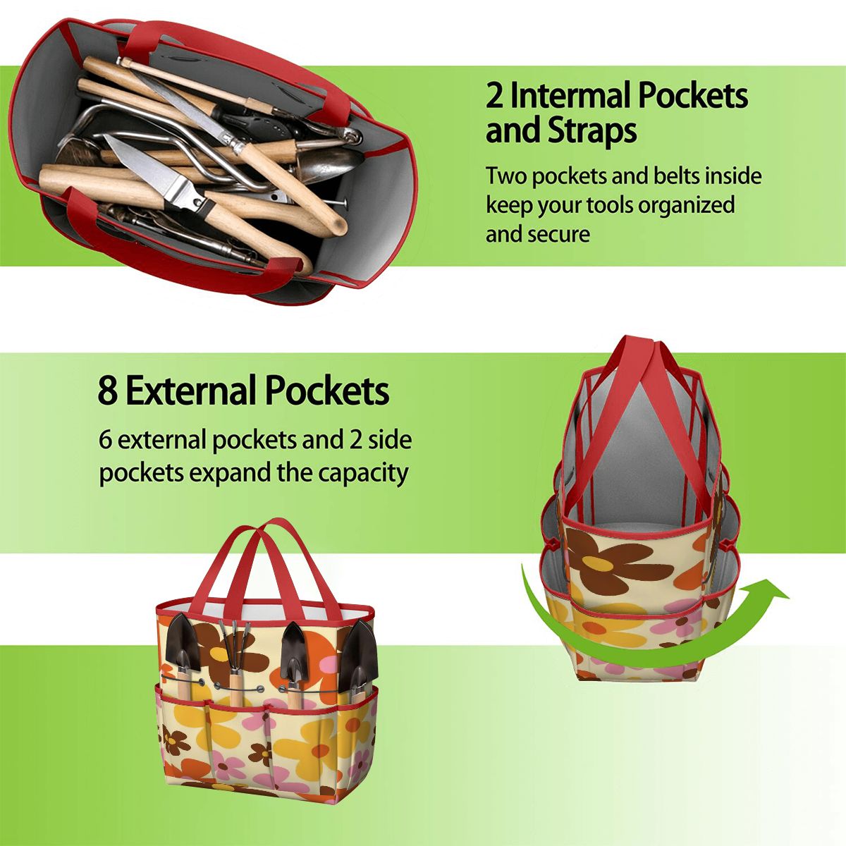 Kate McEnroe New York Flower Power Retro 70s Groovy Daisy Garden Tool Bag OrganizerGarden Tool BagtWgDUG8Q9q