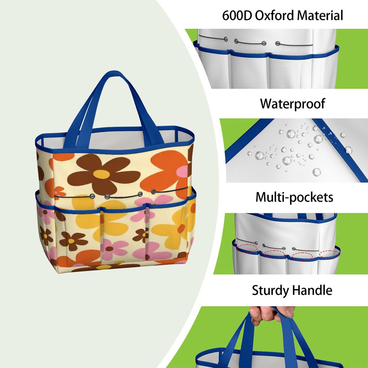 Kate McEnroe New York Flower Power Retro 70s Groovy Daisy Garden Tool Bag OrganizerGarden Tool BagtWgDUG8Q9q