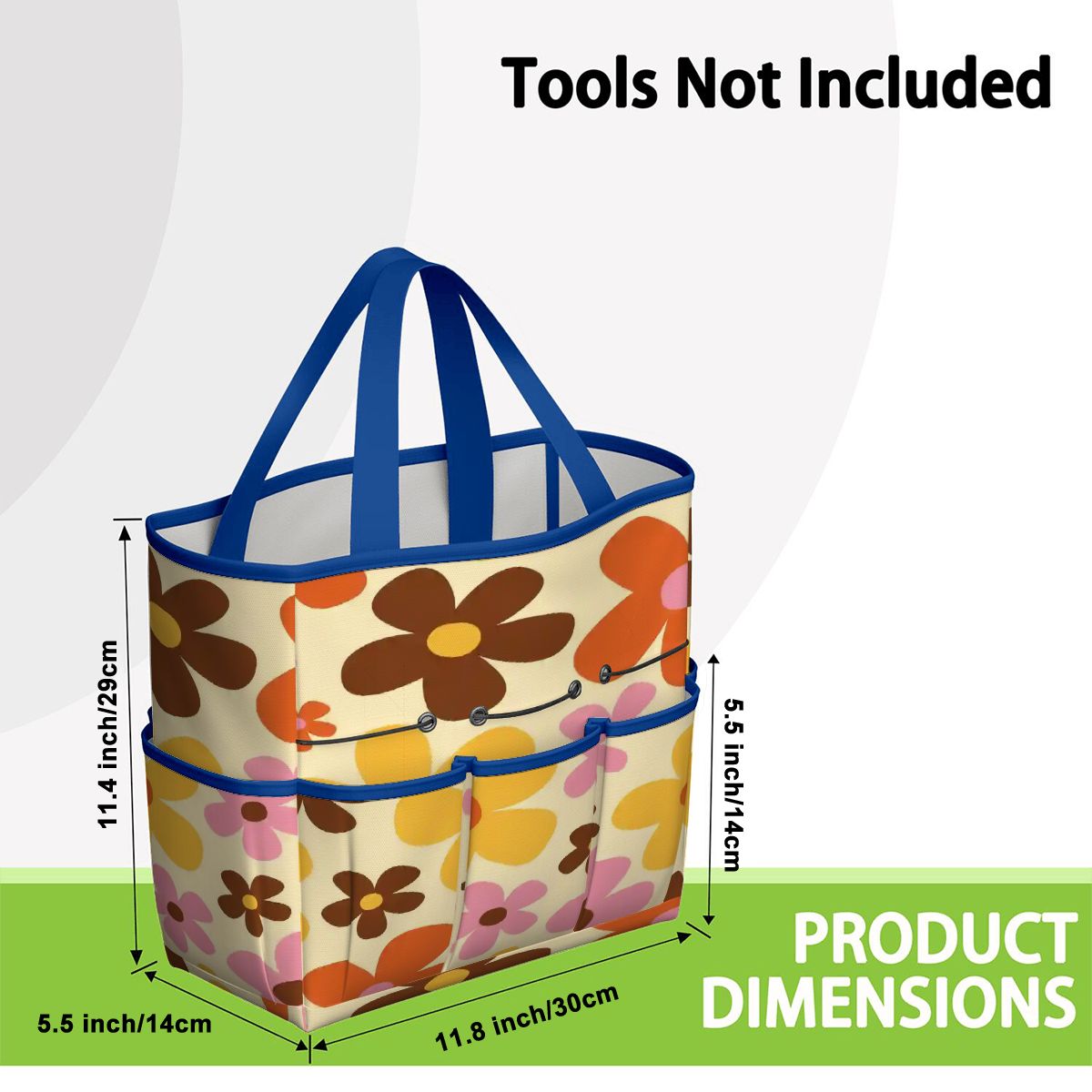 Kate McEnroe New York Flower Power Retro 70s Groovy Daisy Garden Tool Bag OrganizerGarden Tool BagtWgDUG8Q9q