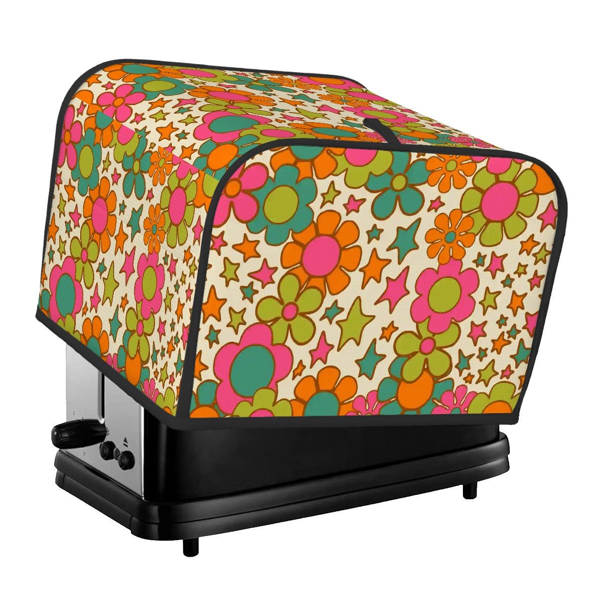 Kate McEnroe New York Flower Power Toaster Cover, Groovy Retro 70s Floral Kitchen DecorToaster Covers