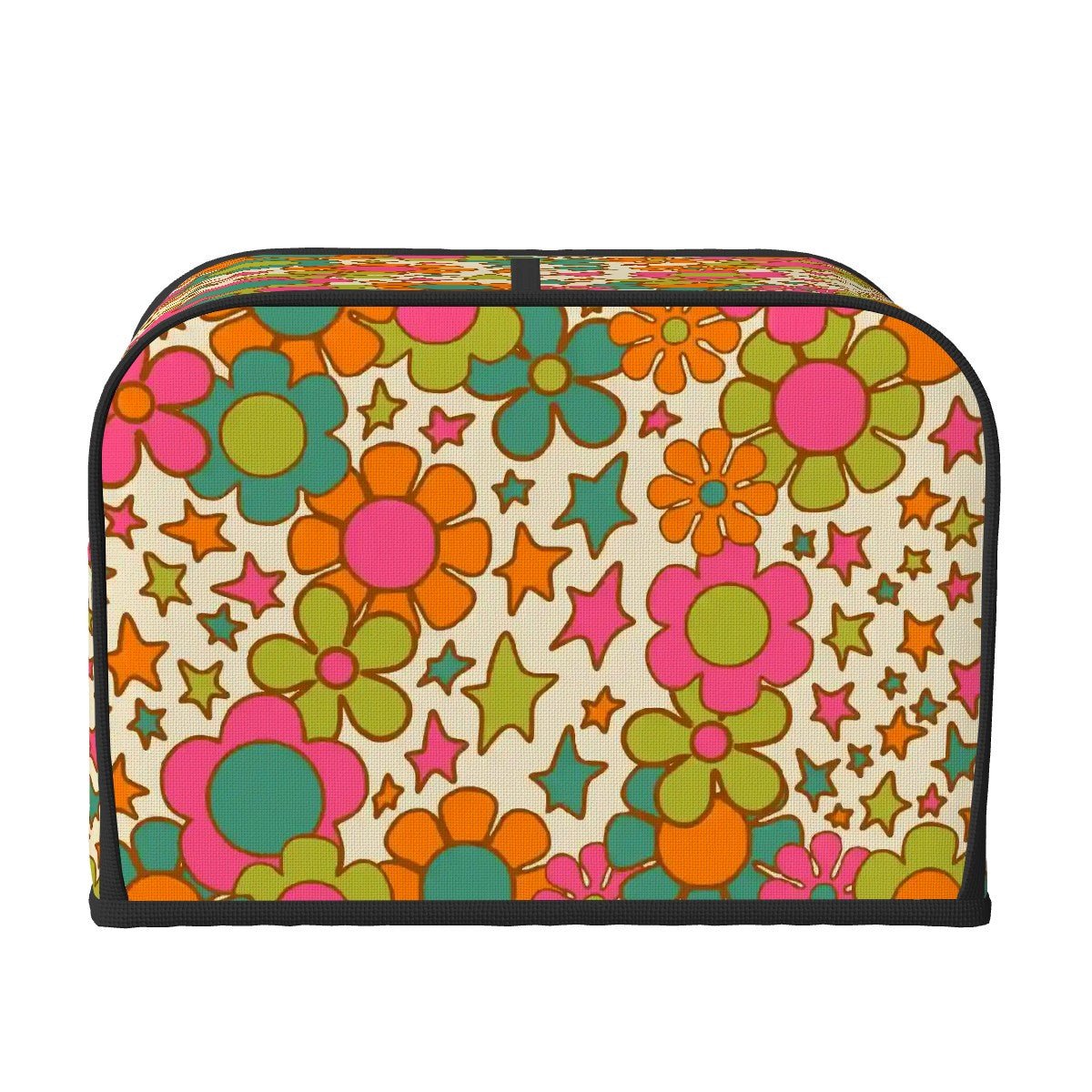 Kate McEnroe New York Flower Power Toaster Cover, Groovy Retro 70s Floral Kitchen DecorToaster Covers