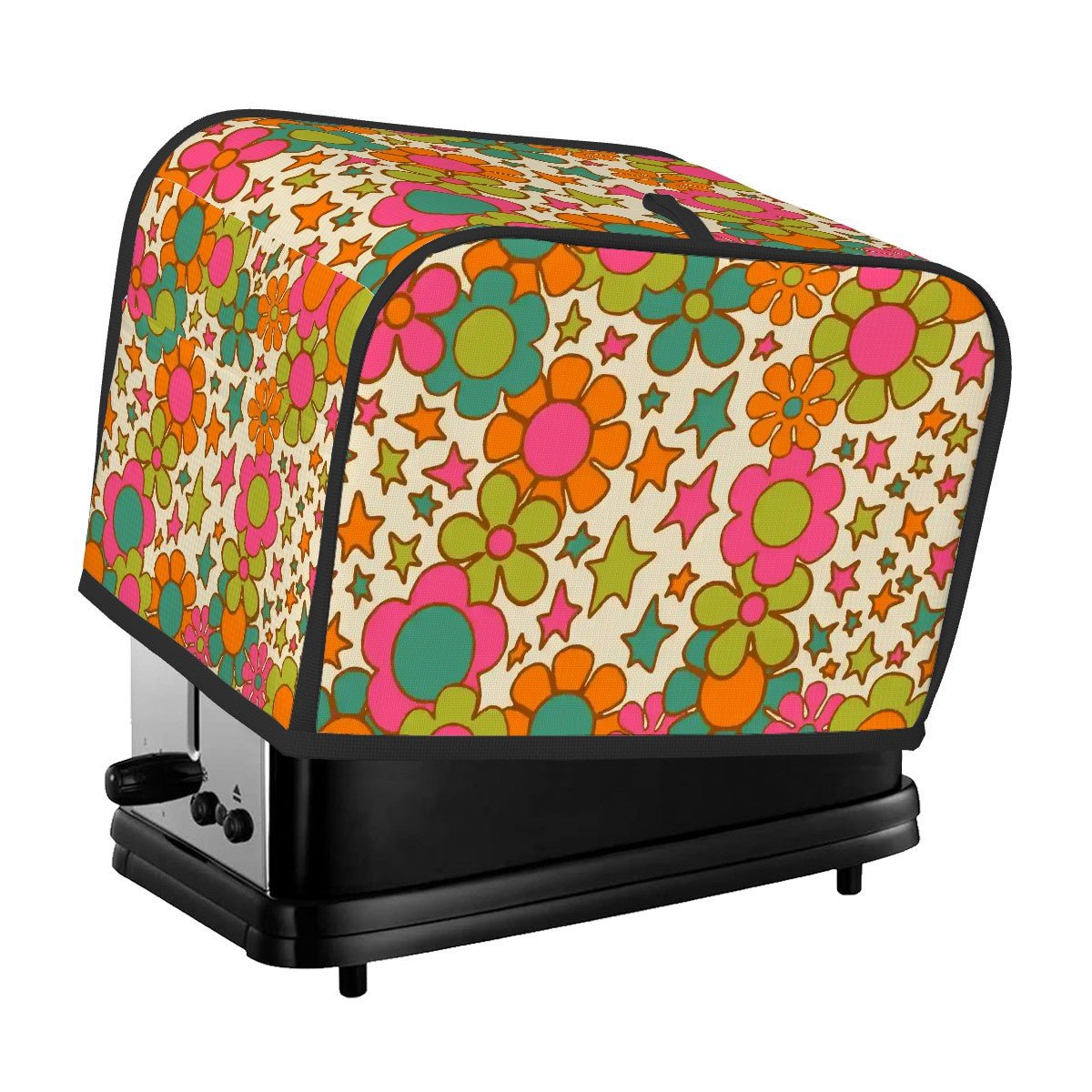 Kate McEnroe New York Flower Power Toaster Cover, Groovy Retro 70s Floral Kitchen DecorToaster Covers