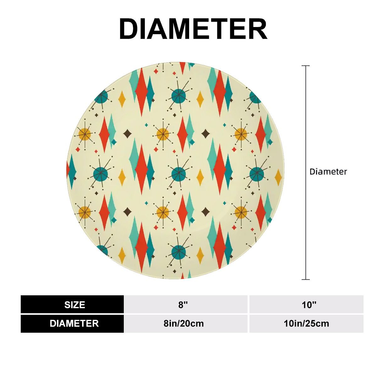 Kate McEnroe New York Franciscan Diamond Starburst Decorative Wall PlateDecorative Platesdtgeoqg2_003