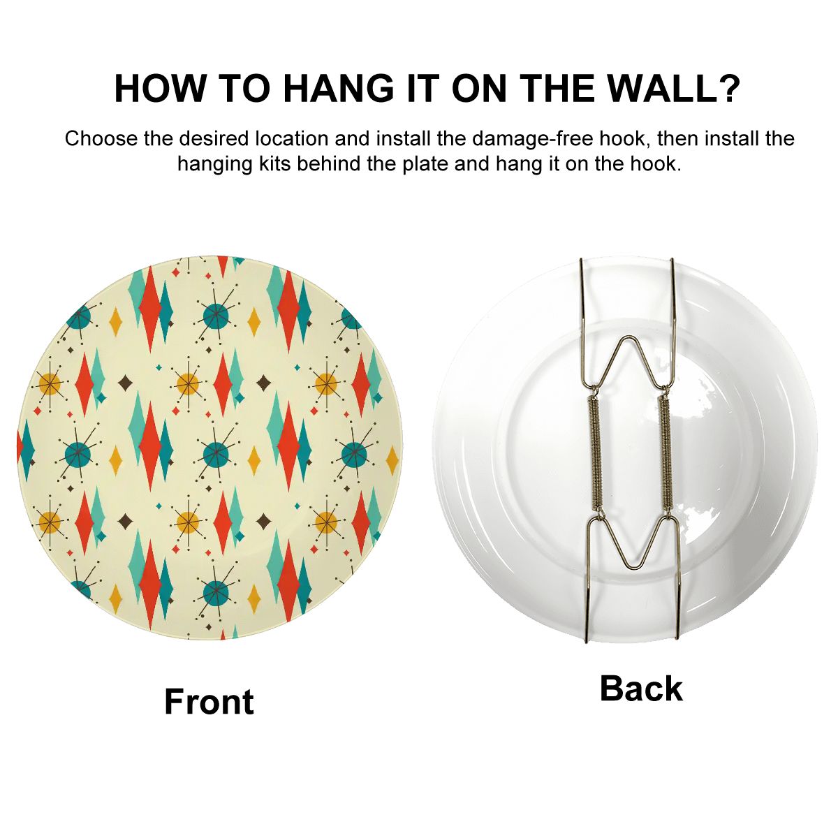 Kate McEnroe New York Franciscan Diamond Starburst Decorative Wall PlateDecorative Platesdtgeoqg2_003