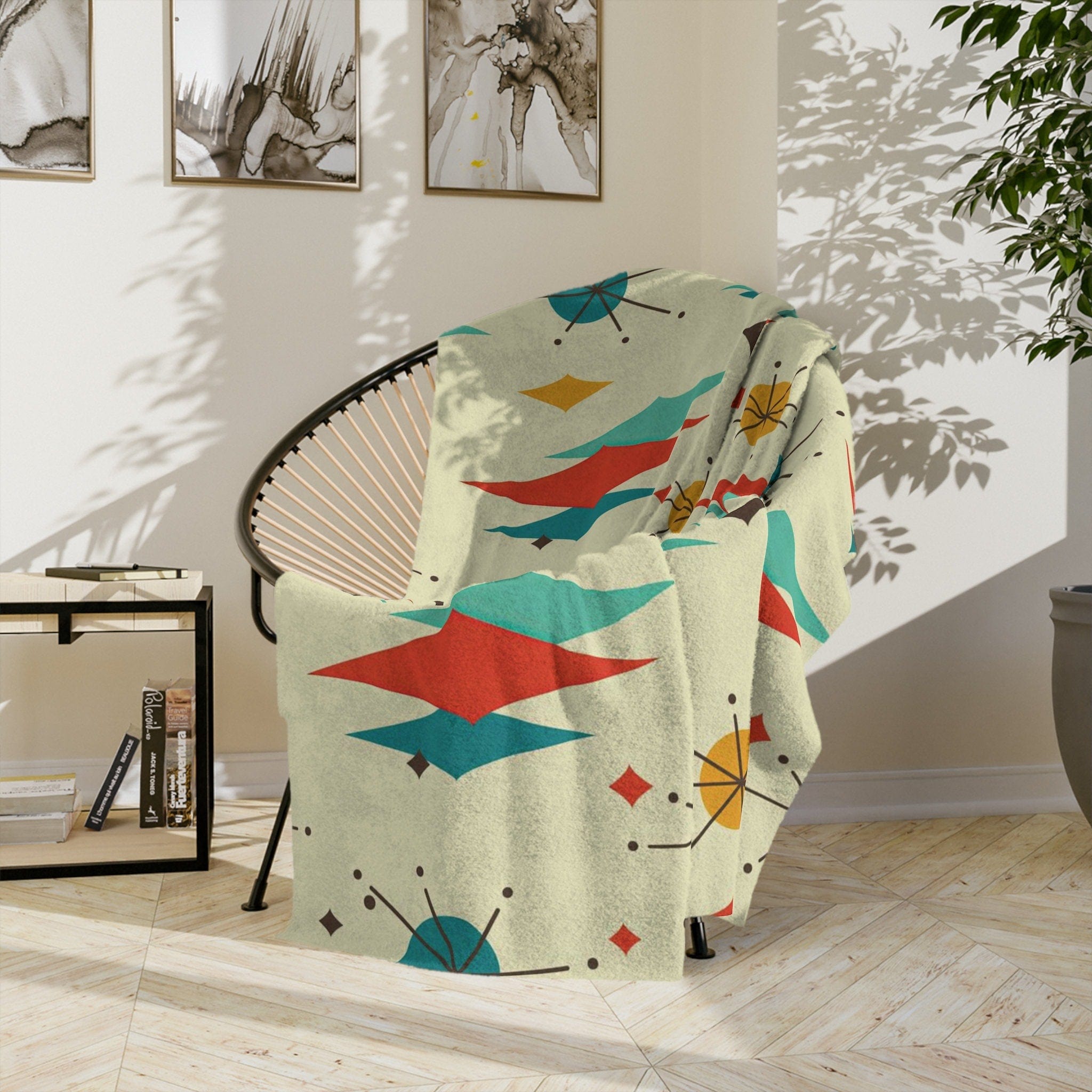 Kate McEnroe New York Franciscan Diamond Starburst Mid Century Modern BlanketBlankets82988108776227672759