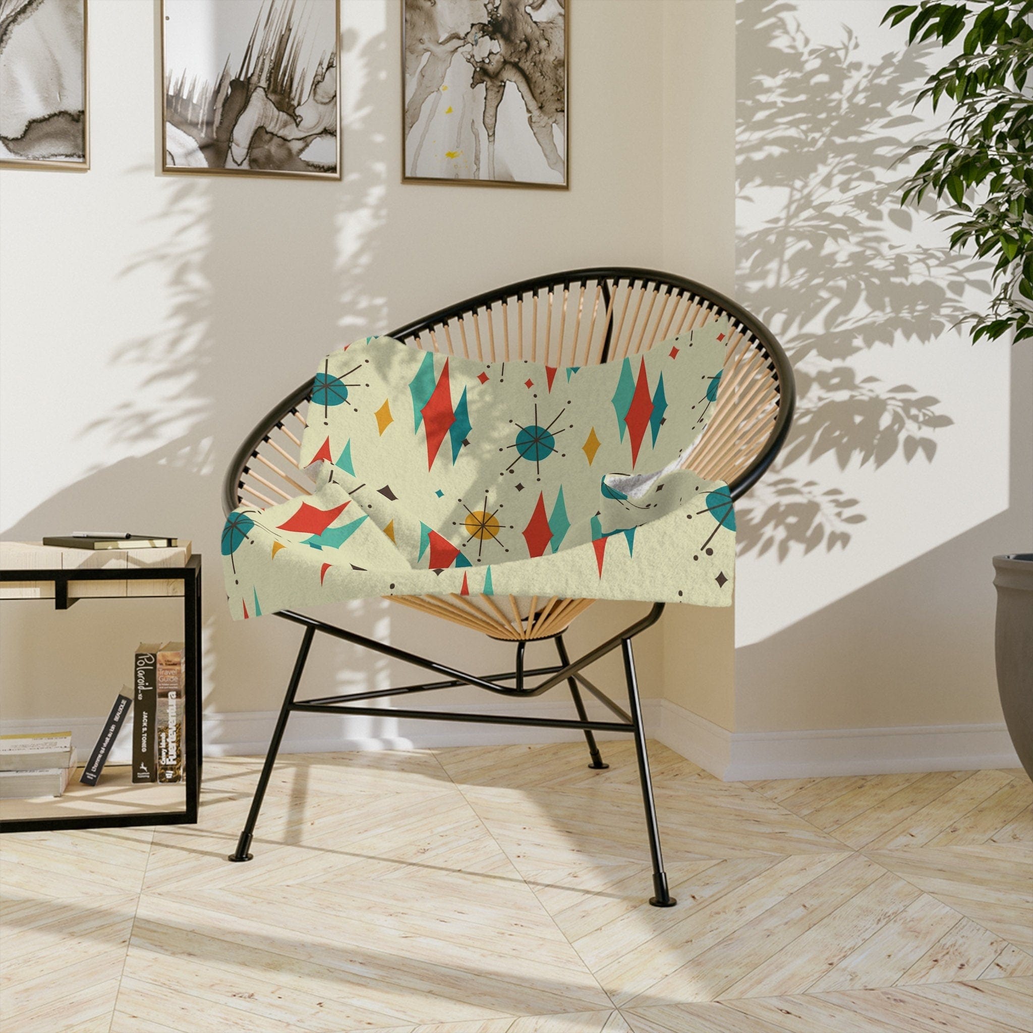 Kate McEnroe New York Franciscan Diamond Starburst Mid Century Modern BlanketBlankets82988108776227672759