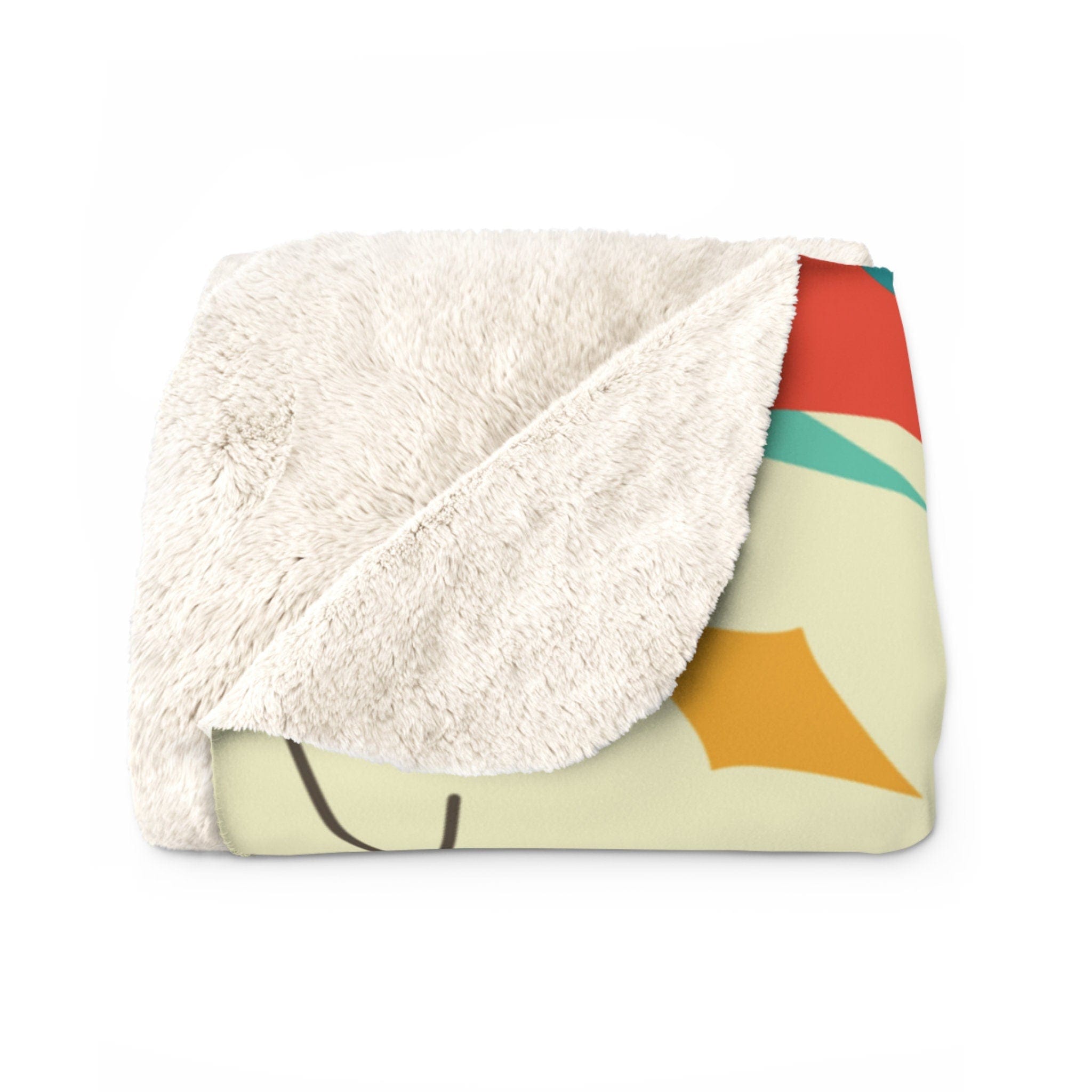 Kate McEnroe New York Franciscan Diamond Starburst Sherpa Plush Blanket, Mid Century Modern Retro Geometric Living Room, Bedroom Decor - 13409123Blankets74518425857115659847