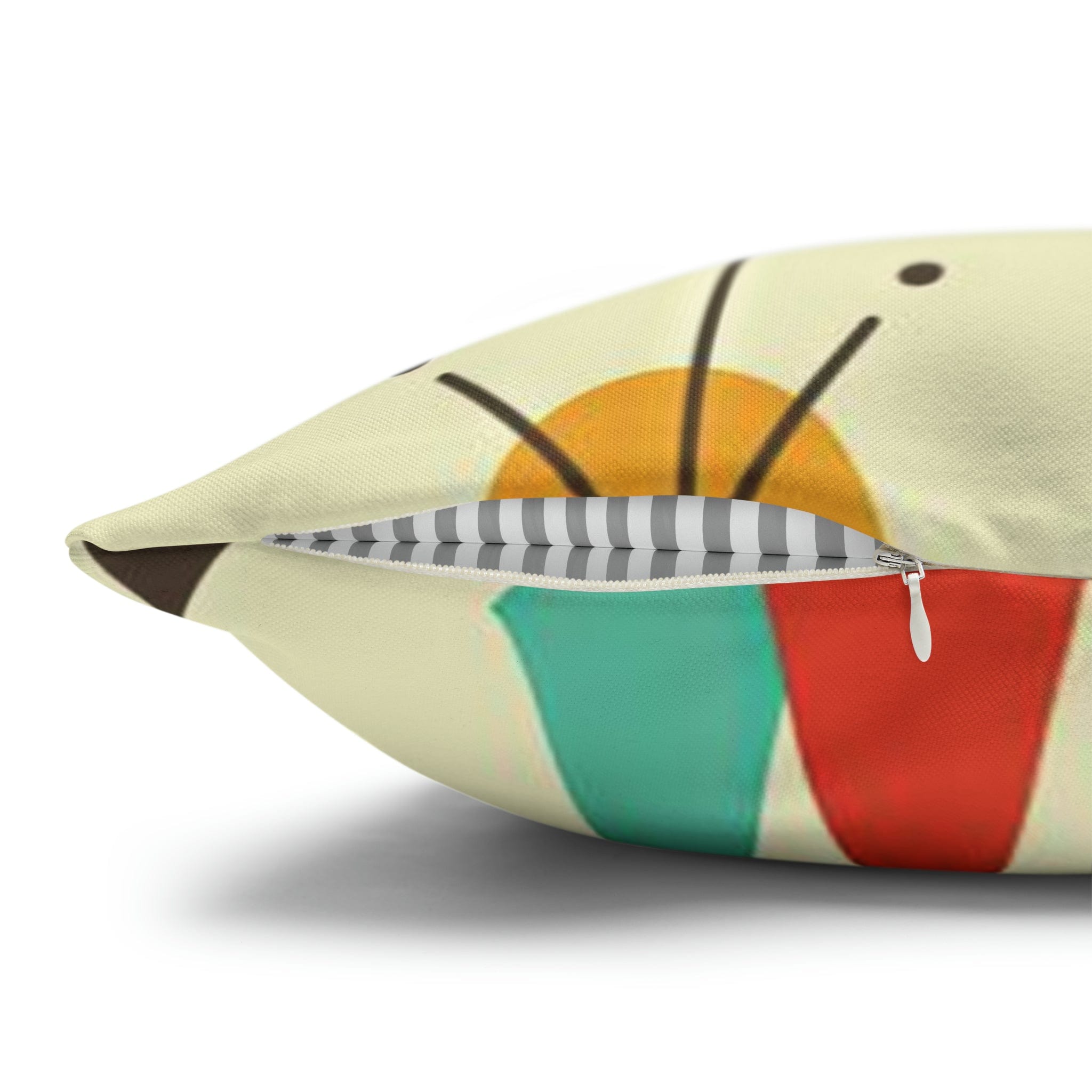 Kate McEnroe New York Franciscan Diamond Starburst Throw Pillow Covers in Mid Century Modern Orange, Teal, Cream Hues, Retro 50s MCM Cushion CoverThrow Pillow Covers79205268599661753187