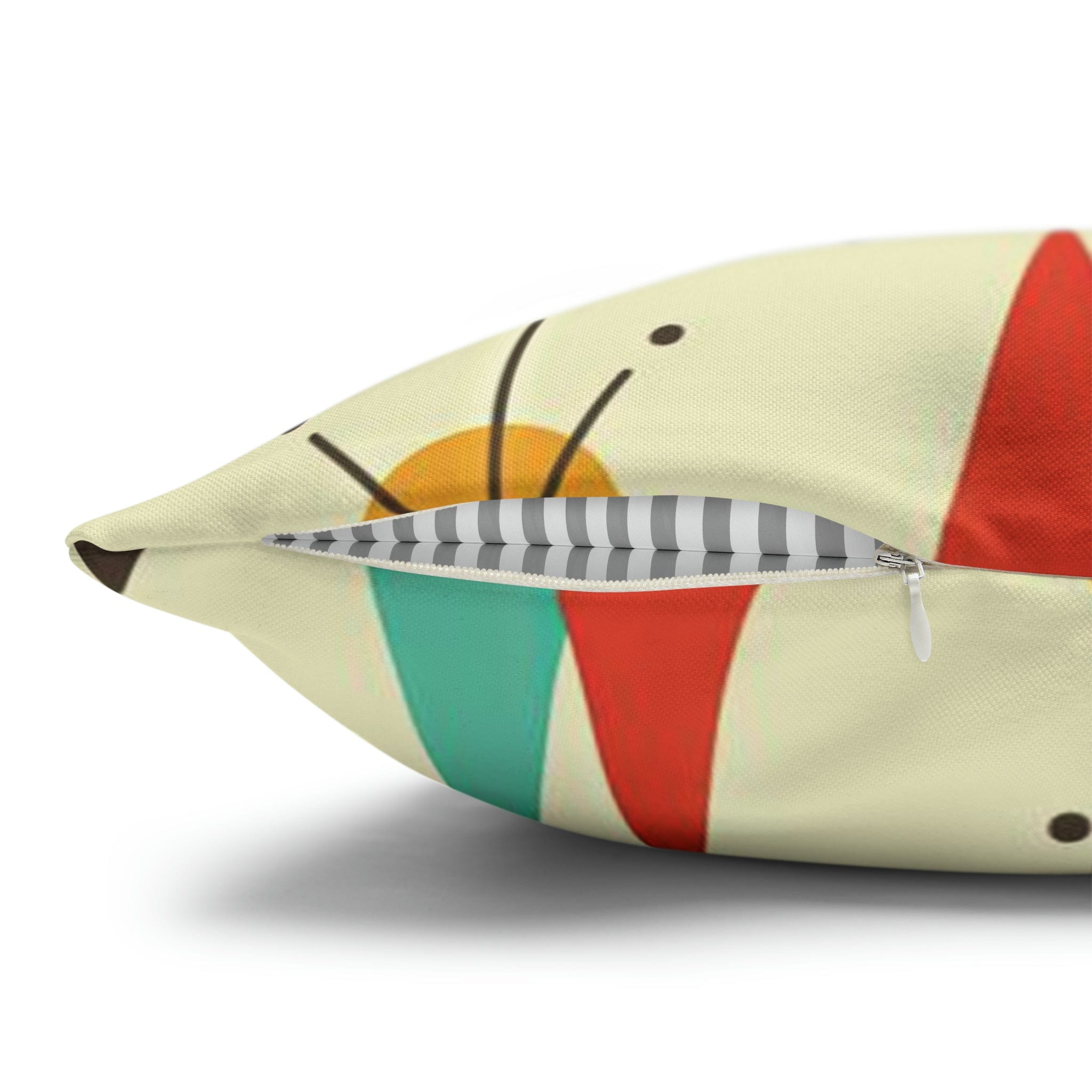 Kate McEnroe New York Franciscan Diamond Starburst Throw Pillow Covers in Mid Century Modern Orange, Teal, Cream Hues, Retro 50s MCM Cushion CoverThrow Pillow Covers79205268599661753187