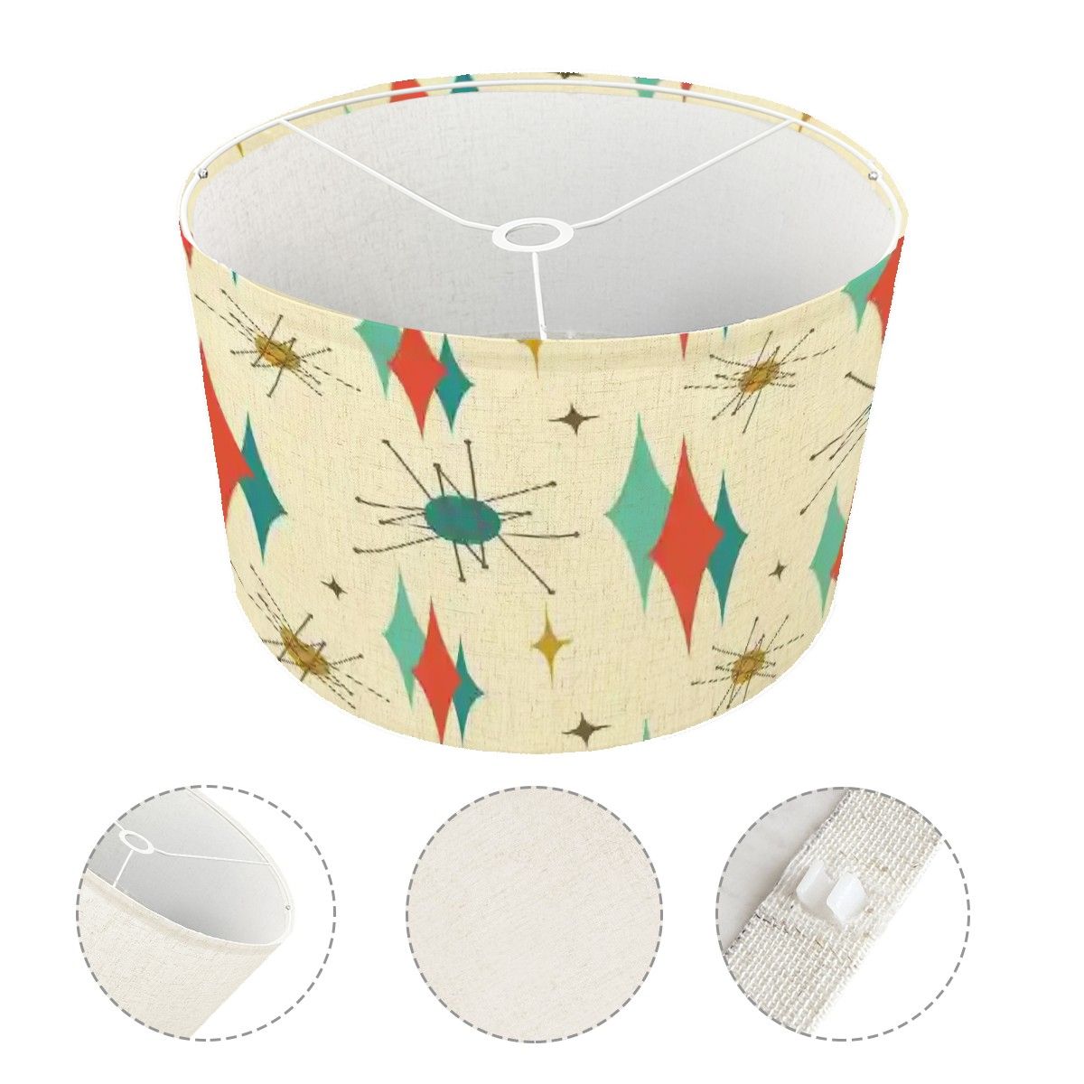 Kate McEnroe New York Franciscan Diamond Starburst Tripod Floor Lamp, Mid Century Modern Retro MCM Accent LightingFloor LampsB0O6SxtKxK