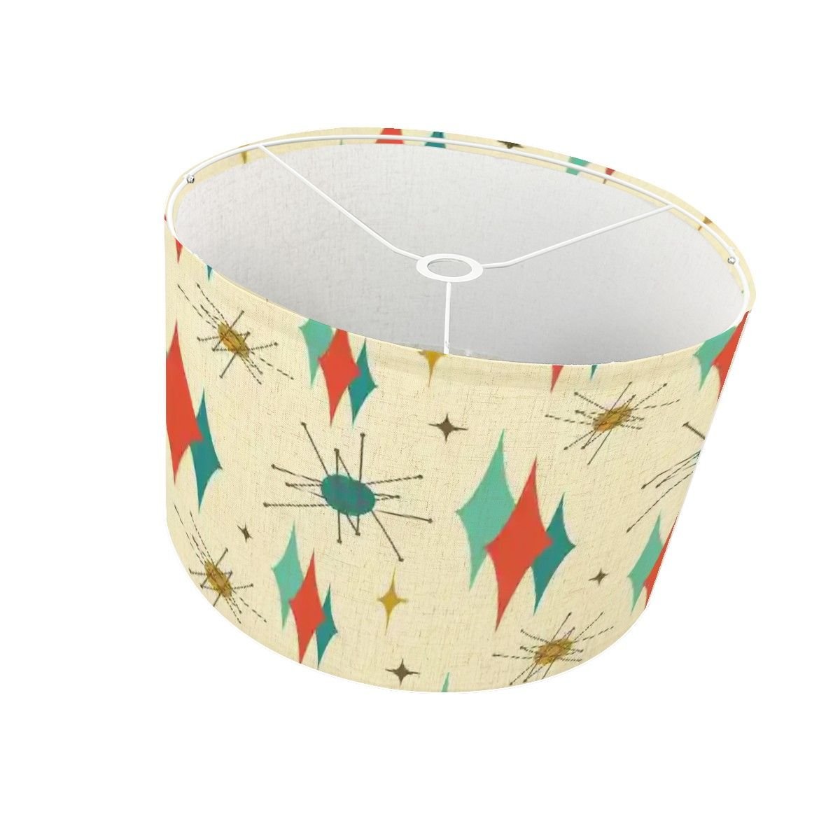 Kate McEnroe New York Franciscan Diamond Starburst Tripod Floor Lamp, Mid Century Modern Retro MCM Accent LightingFloor LampsLampshade8