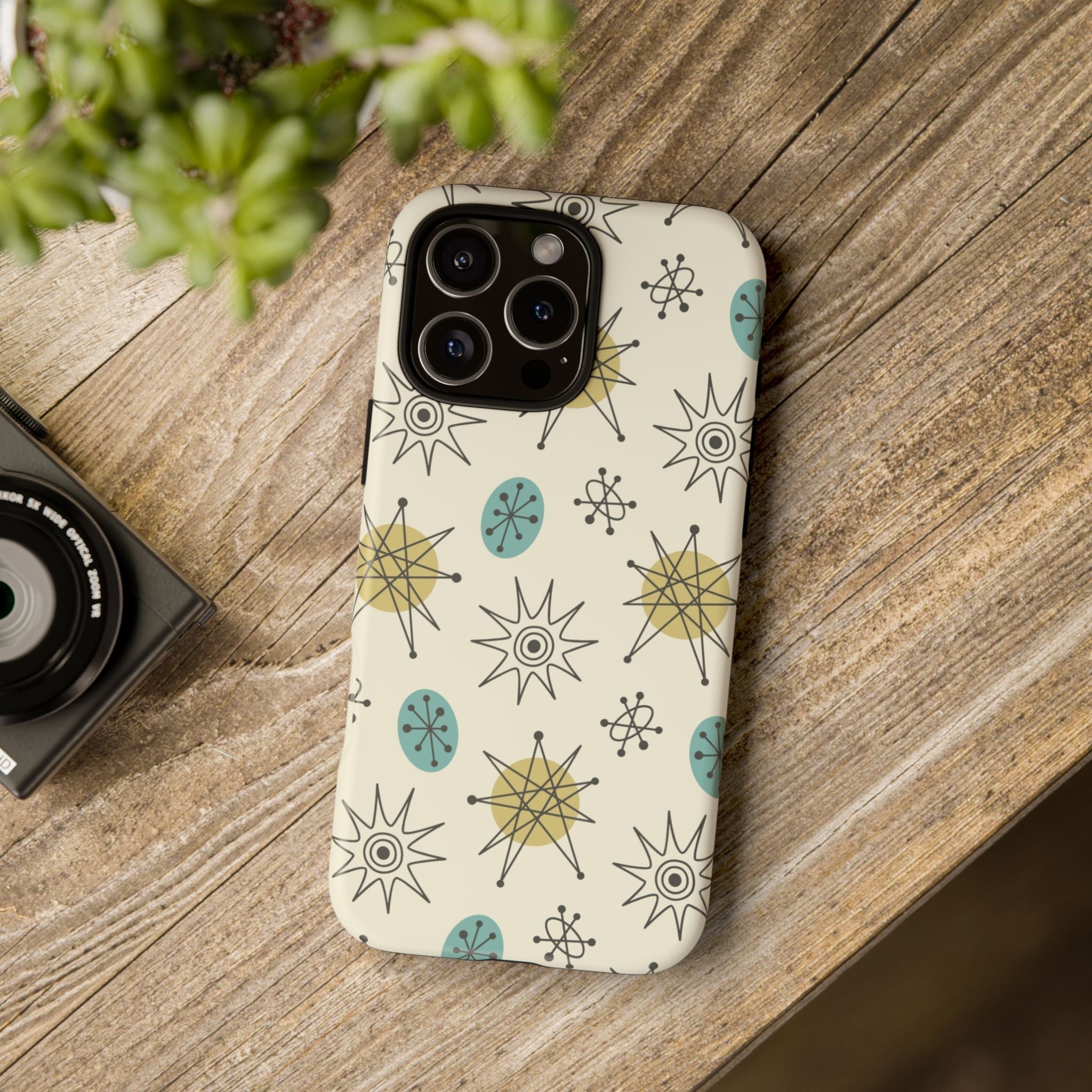 Kate McEnroe New York Franciscan Starburst Retro iPhone Case, Mid Century Modern Protective Phone CoverPhone Cases52605599350972136639