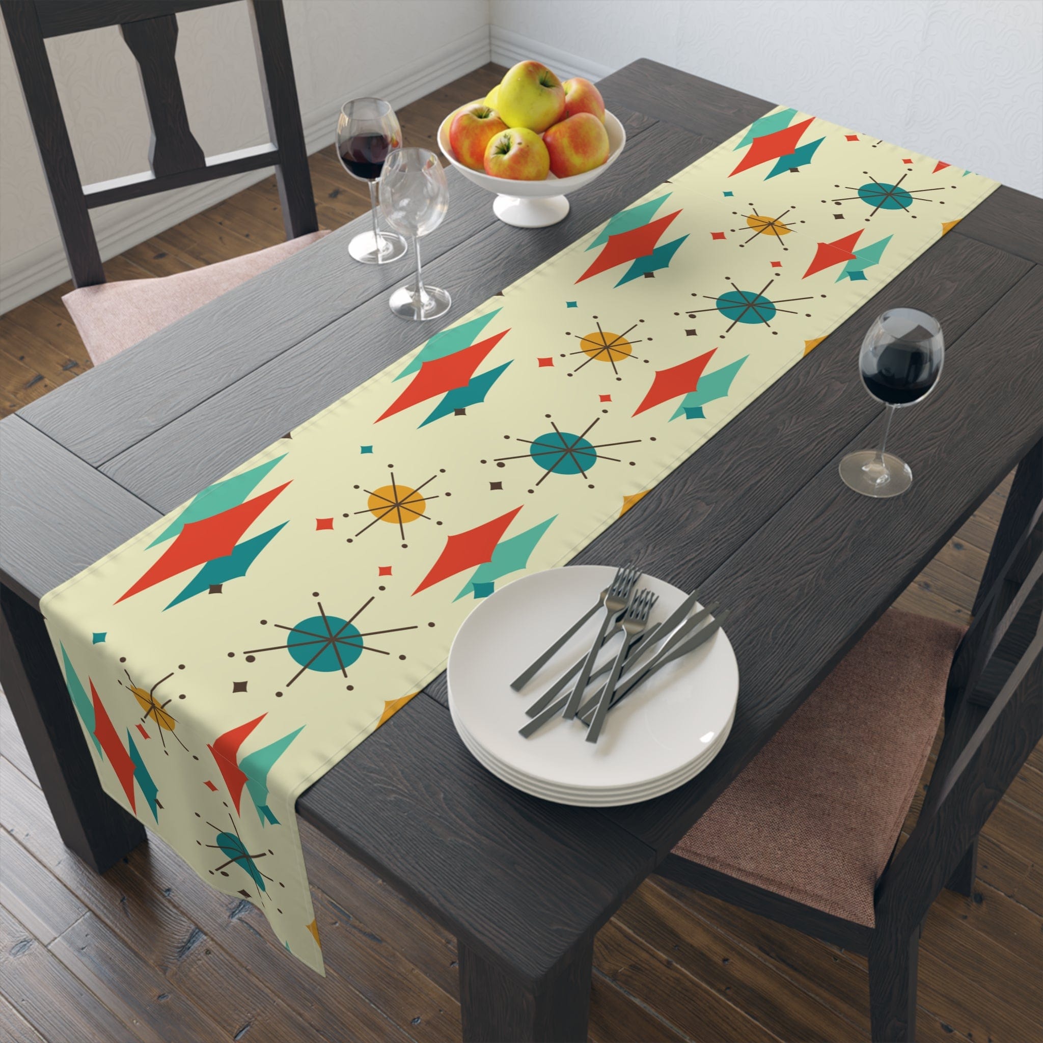 Kate McEnroe New York Franciscan Starburst Retro Mid Century Modern Table RunnerTable Runners13770019097504071027