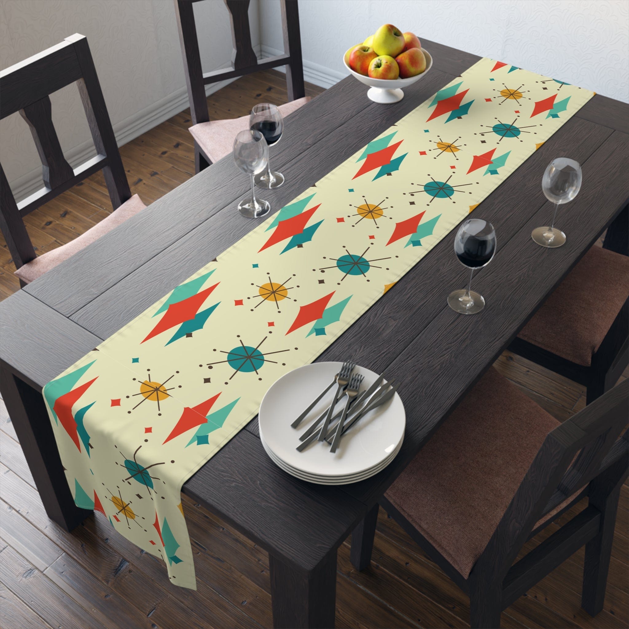 Kate McEnroe New York Franciscan Starburst Retro Mid Century Modern Table RunnerTable Runners24940045959483380355