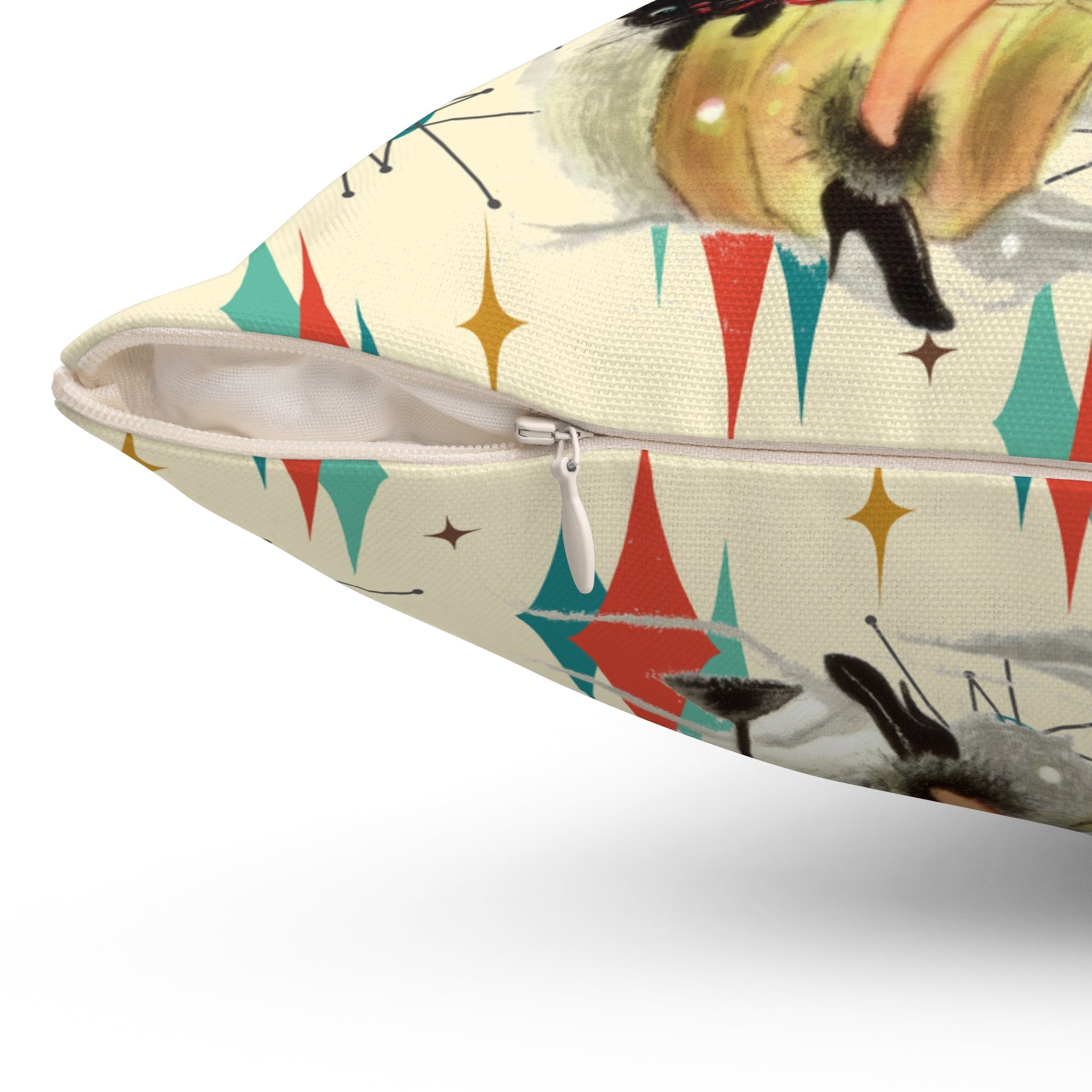 Kate McEnroe New York Franciscan Starburst Retro Vintage Kitsch Christmas Pillow, Mid Century Modern Holiday Throw CushionThrow Pillows33275795545009572431