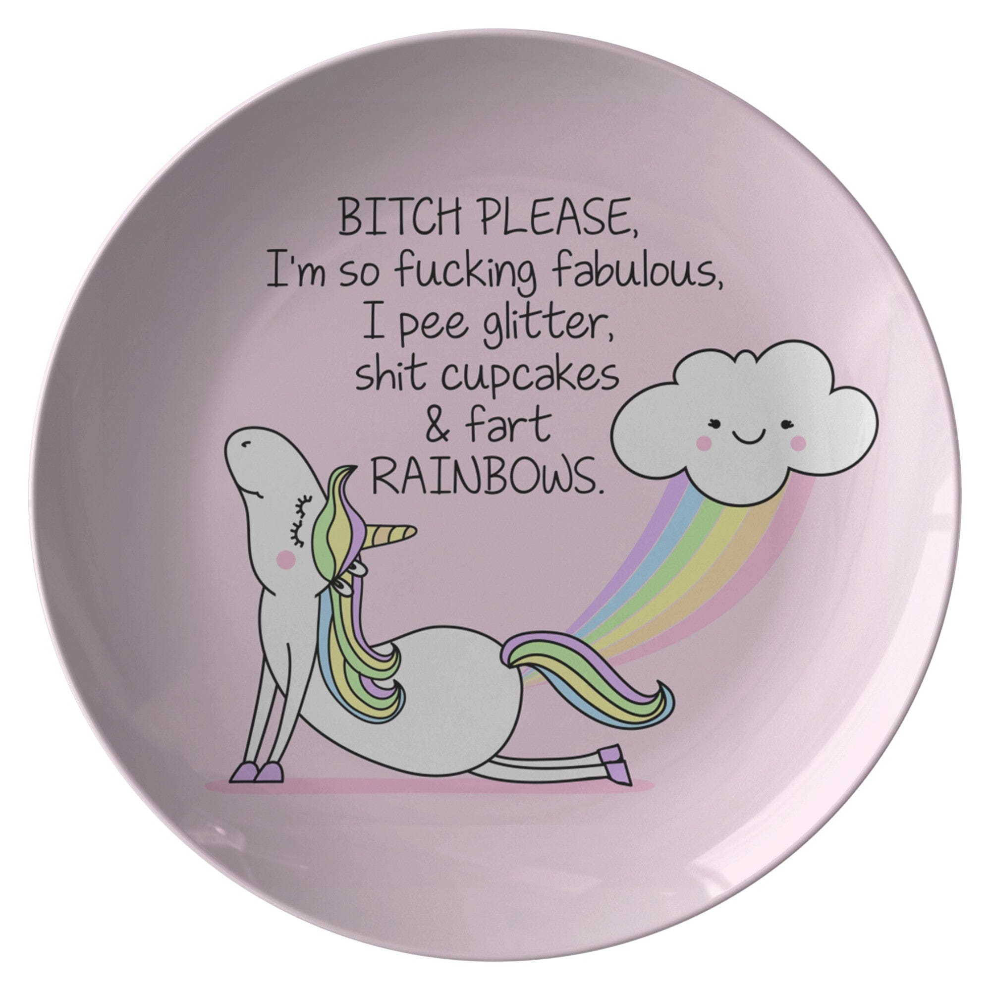 Kate McEnroe New York Funny Unicorn Dinner PlatePlates9820SINGLE