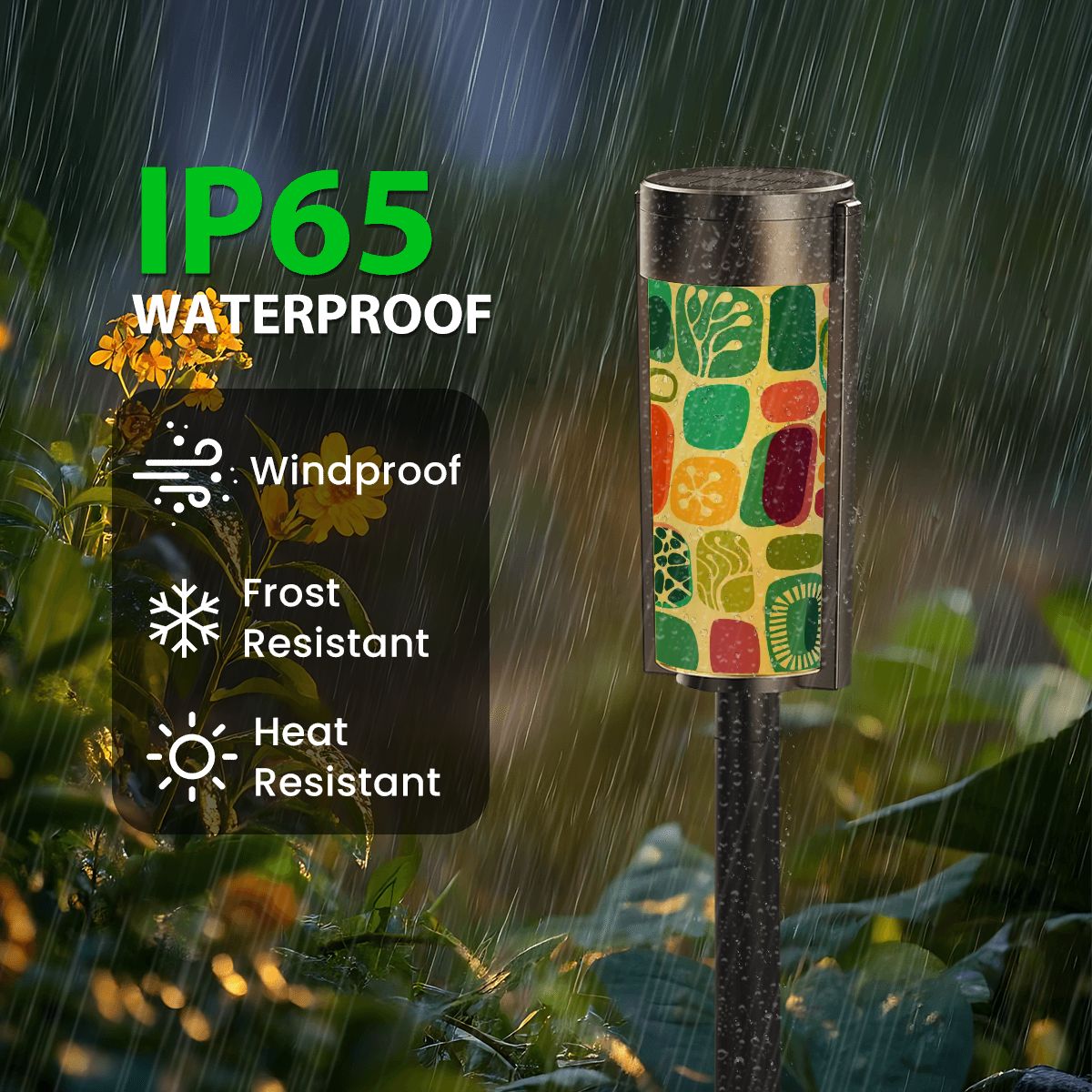 Kate McEnroe New York Googie Amoeba Outdoor Solar Lamp, Mid Century Modern Path Light, 50s Garden FixtureSolar Garden Stake LightslKQ1vDzBse