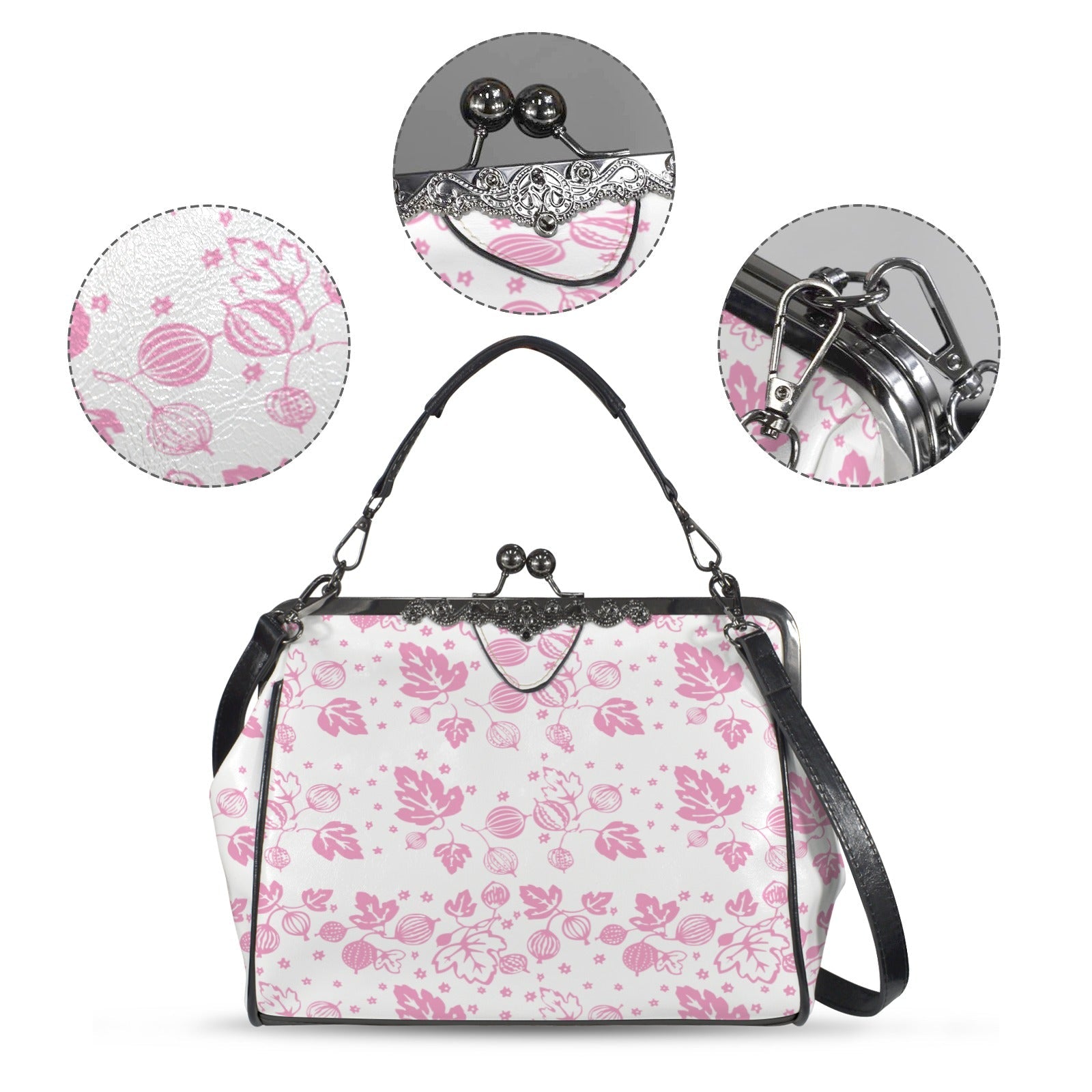 Kate McEnroe New York Gooseberry Pyrex Kisslock Handbag Mid Century Retro PurseCrossbody BagsD3275438