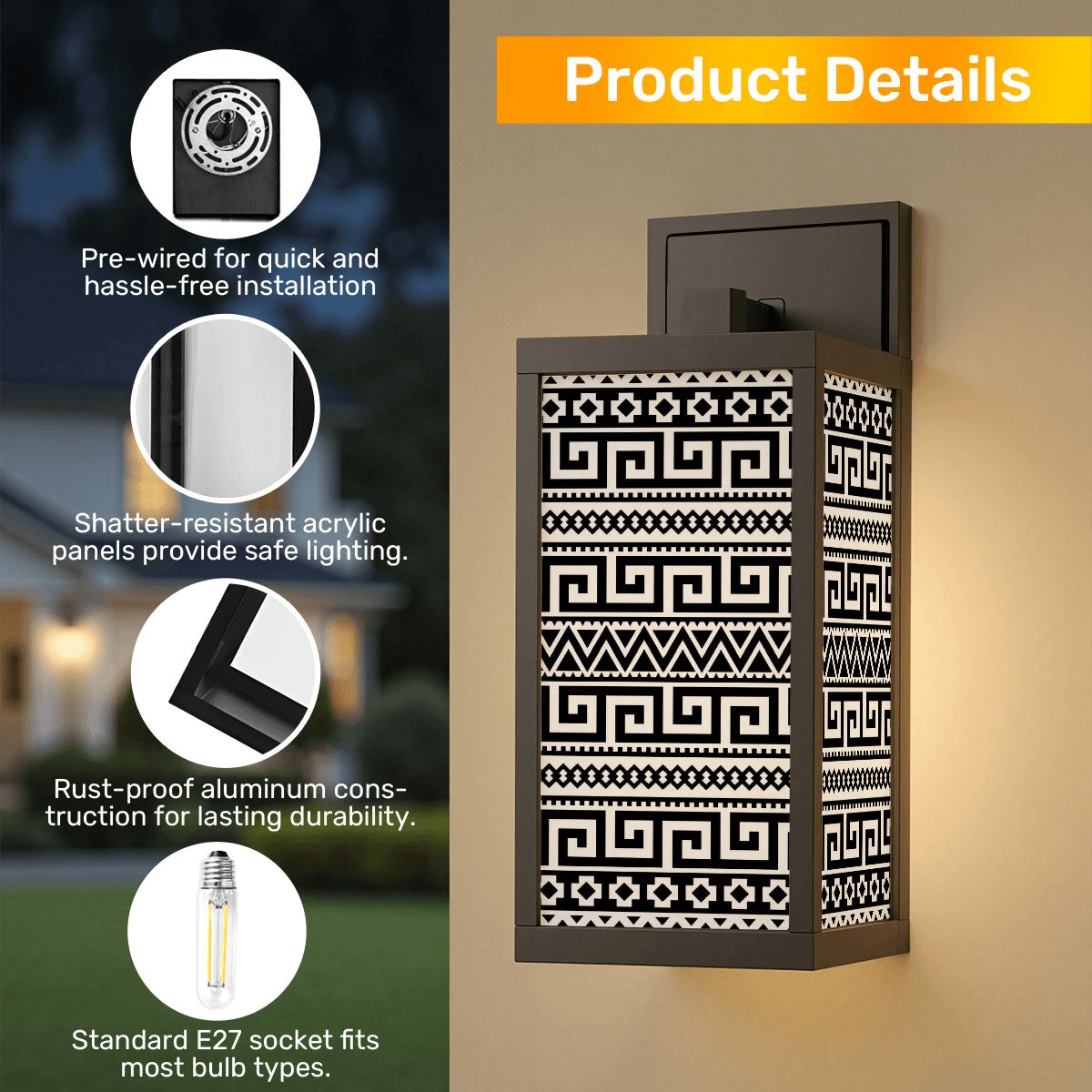 Kate McEnroe New York Greek Key Meander Wall SconceOutdoor Wall Lights1aB5oSPCbA