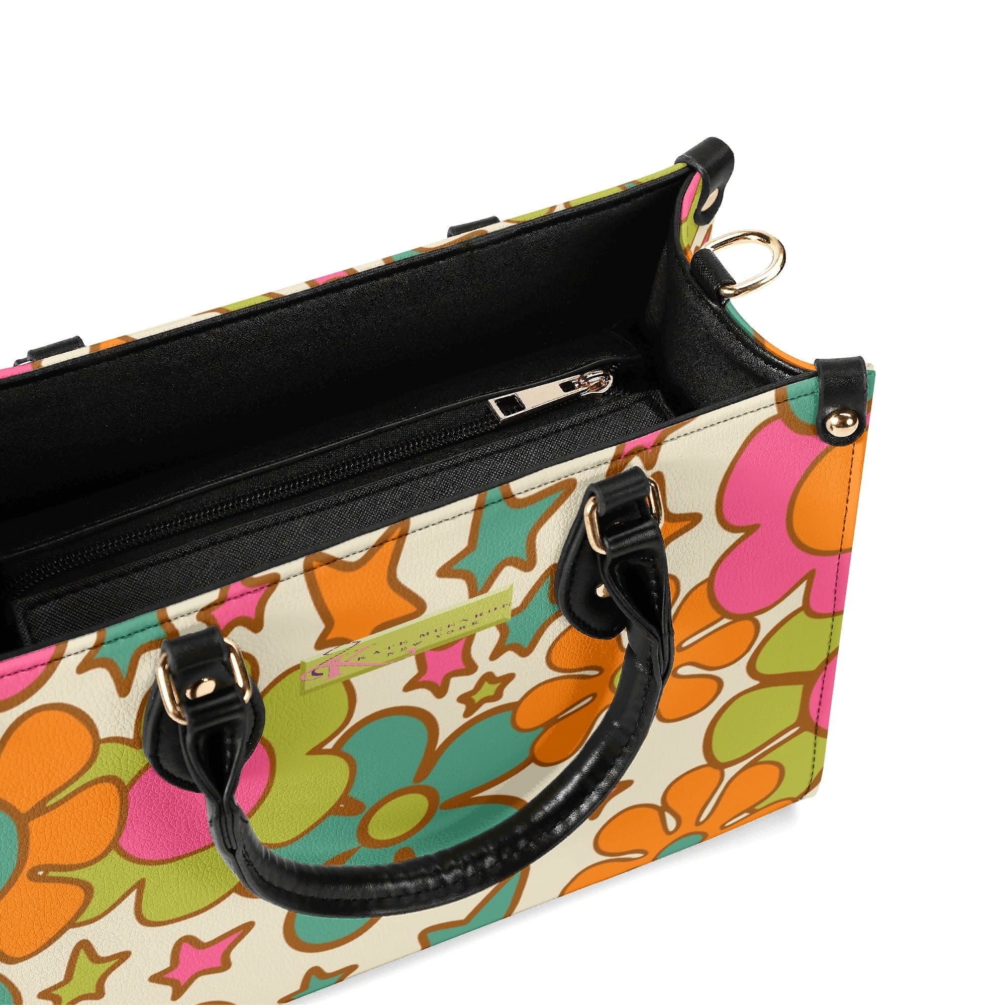 Kate McEnroe New York Groovy 60s Flower Power Handbag, Retro MCM SatchelHandbagsNGZGL7GW-1