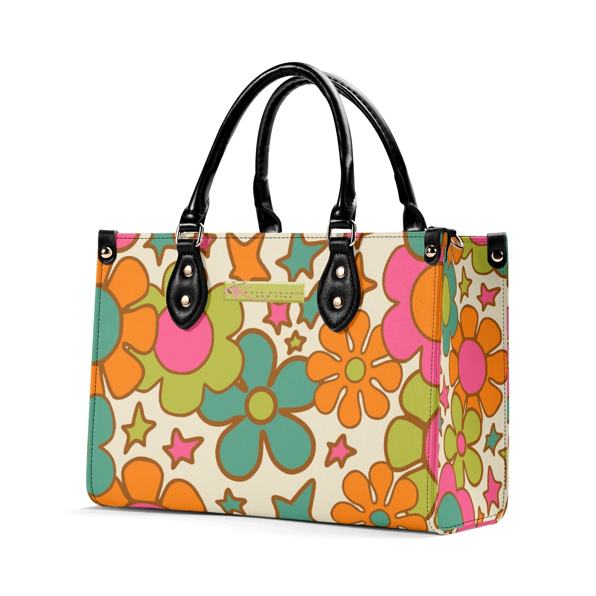 Kate McEnroe New York Groovy 60s Flower Power Handbag, Retro MCM SatchelHandbagsNGZGL7GW-1