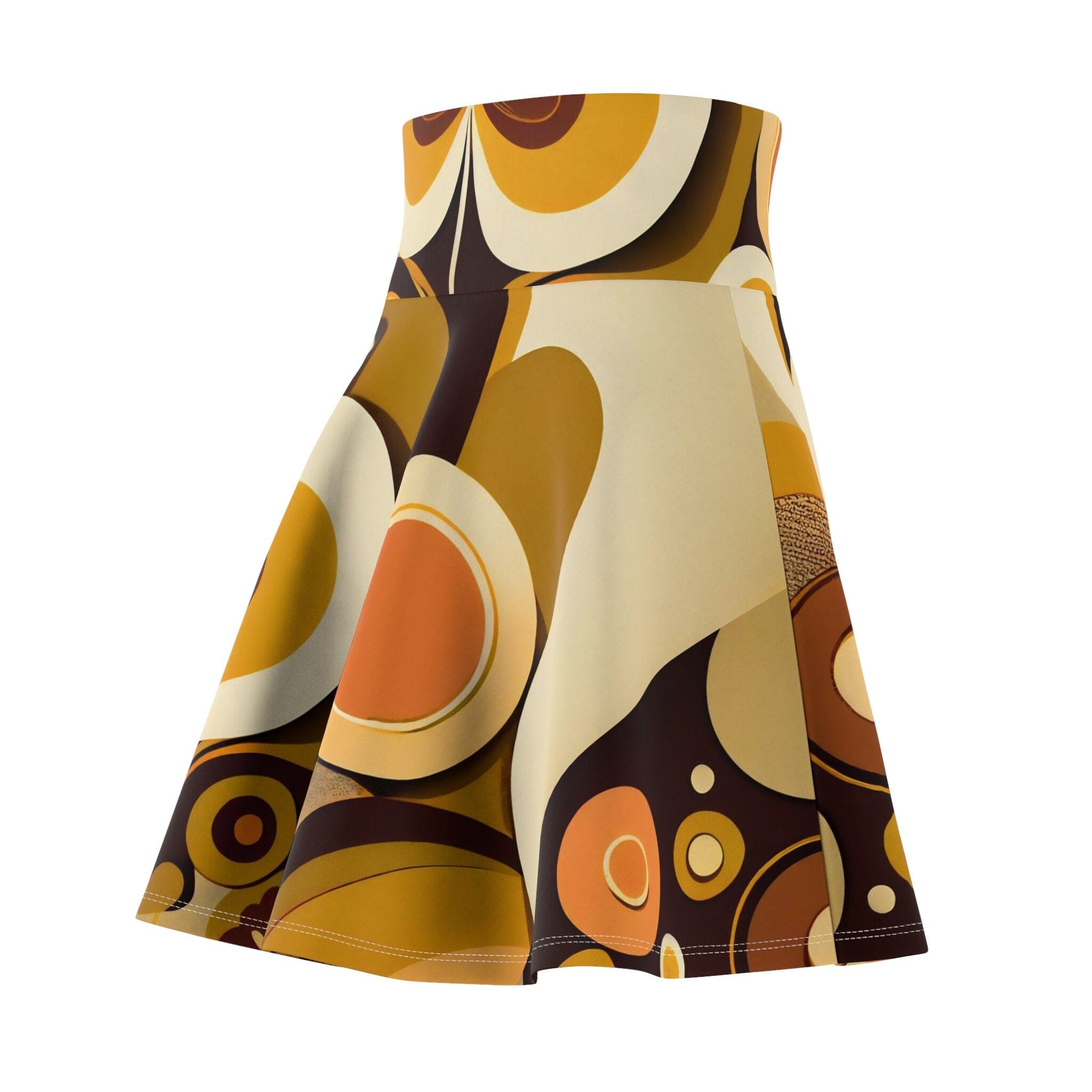 Kate McEnroe New York Groovy 60s MCM Retro Hippie MCM Flower Power Skater Skirt, Mid Century Modern Boho Disco Skirt - 129782223Skirts19695465542185714050