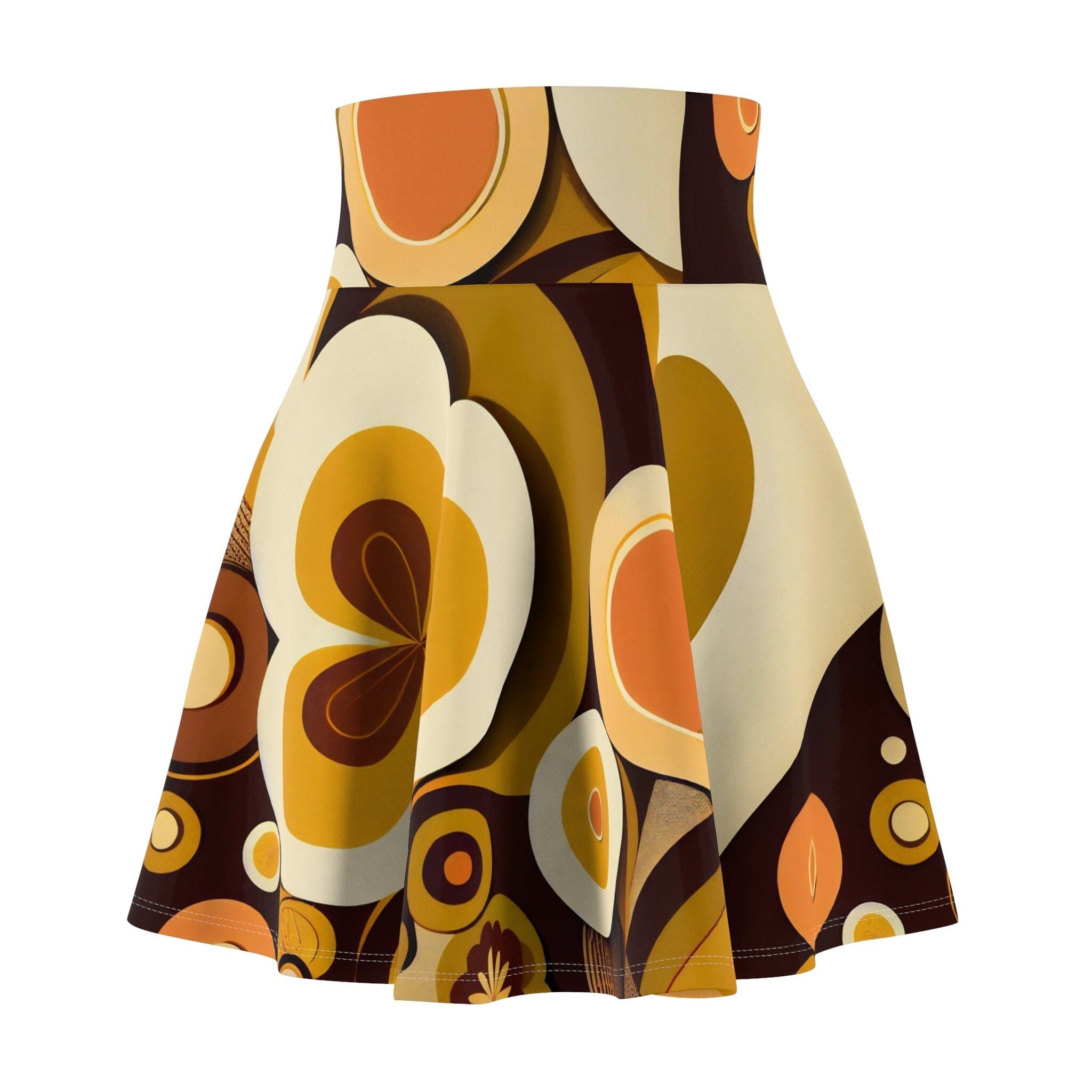 Kate McEnroe New York Groovy 60s MCM Retro Hippie MCM Flower Power Skater Skirt, Mid Century Modern Boho Disco Skirt - 129782223Skirts19695465542185714050