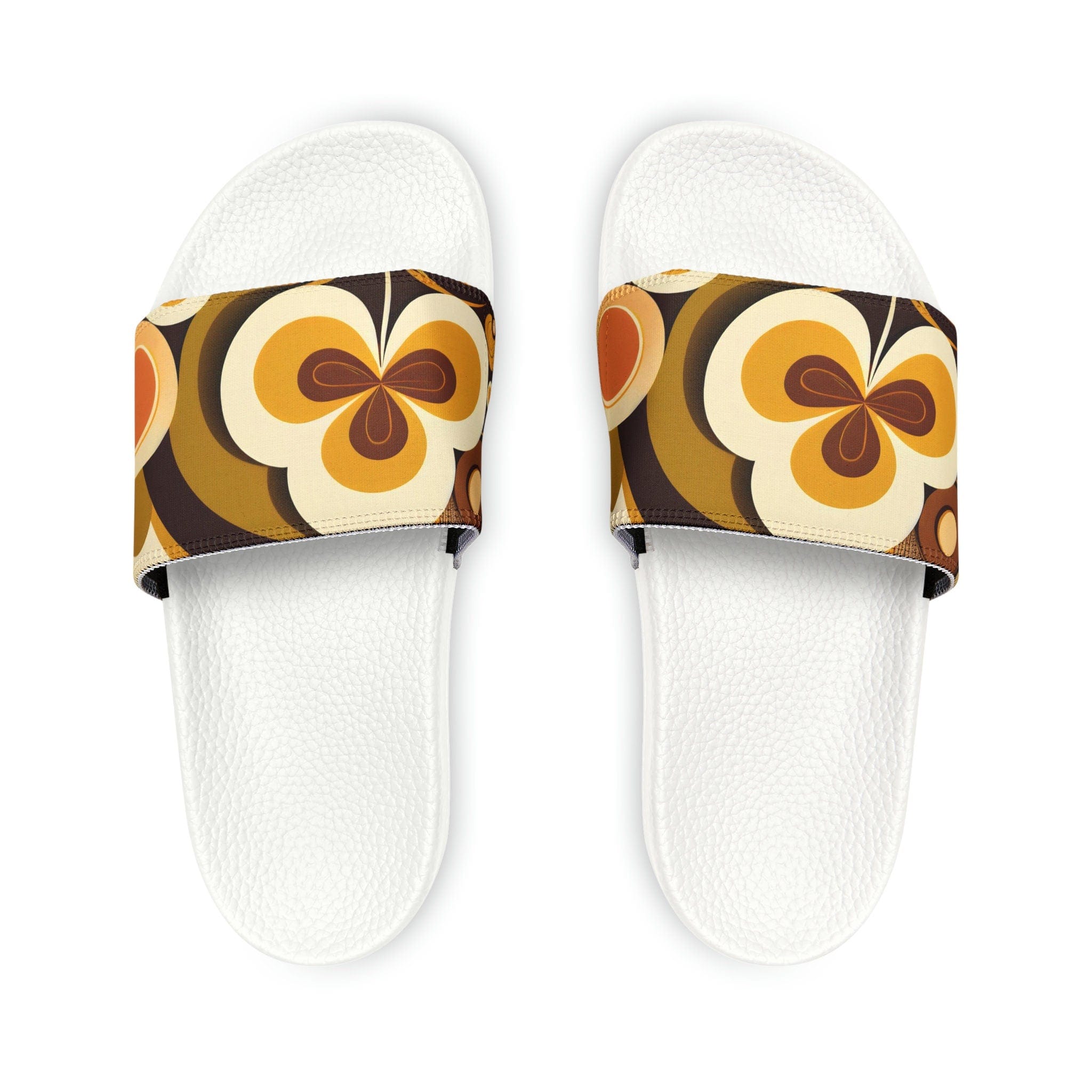 Kate McEnroe New York Groovy 60s MCM Retro Hippie Mid Mod Flower Power Slide Sandals, Perfect Holiday Stocking Stuffer - 125581523Sandals24856975079617231602