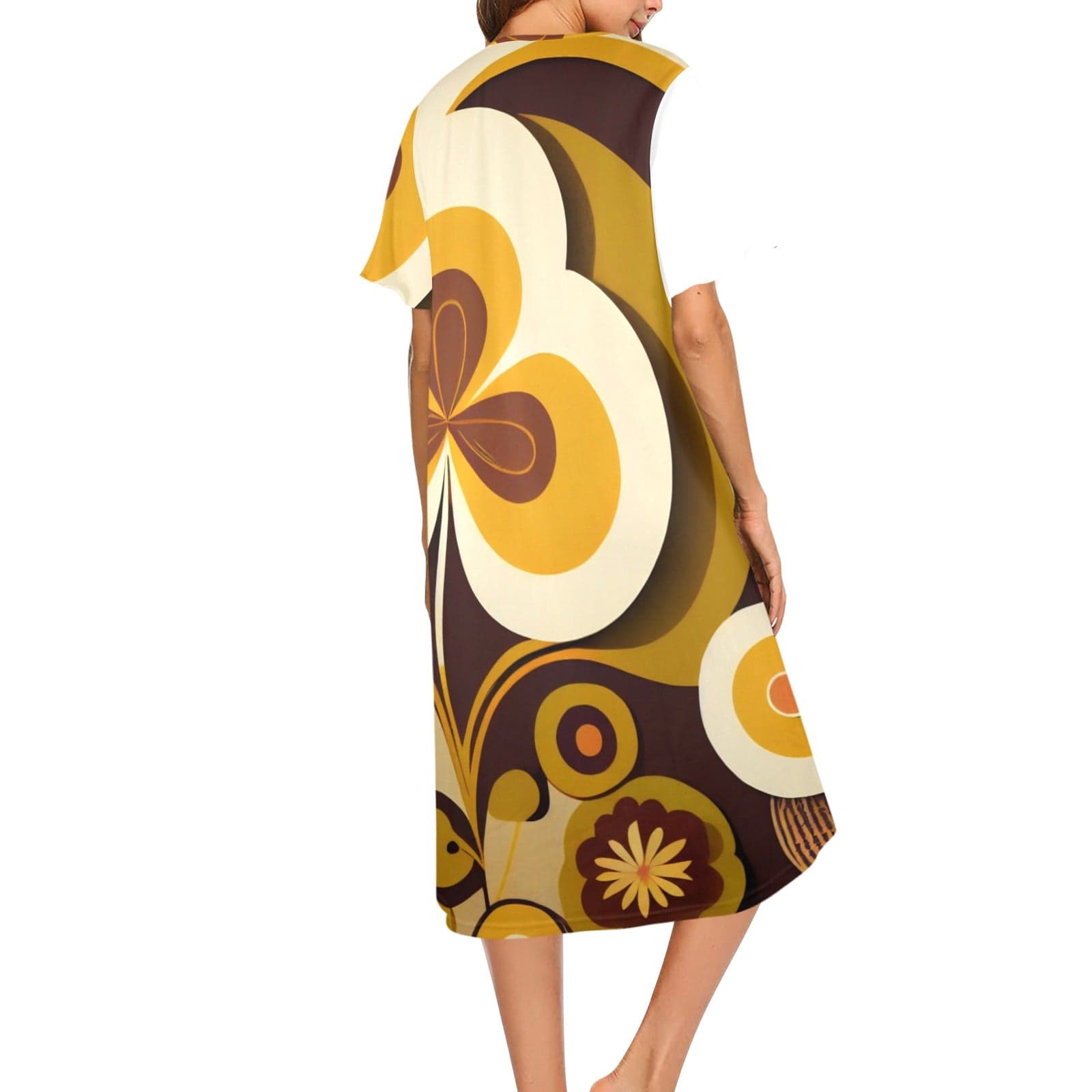 Kate McEnroe New York Groovy 60s Retro Hippie Mid Mod Flower Power Muumuu LoungewearLoungewearD2876209