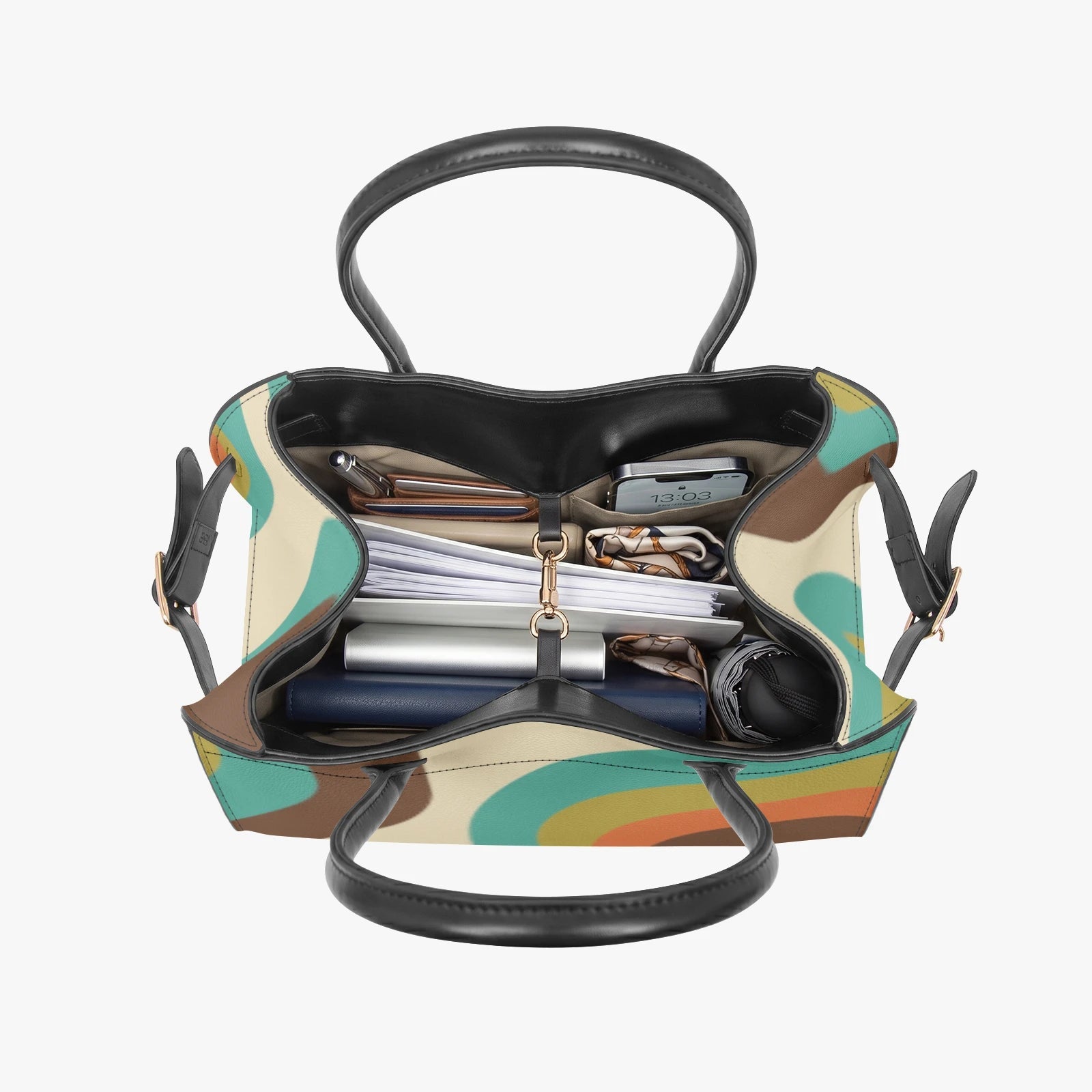 Kate McEnroe New York Groovy 70s Mid Century modern Retro Satchel HandbagHandbagsbakmj7e2_001