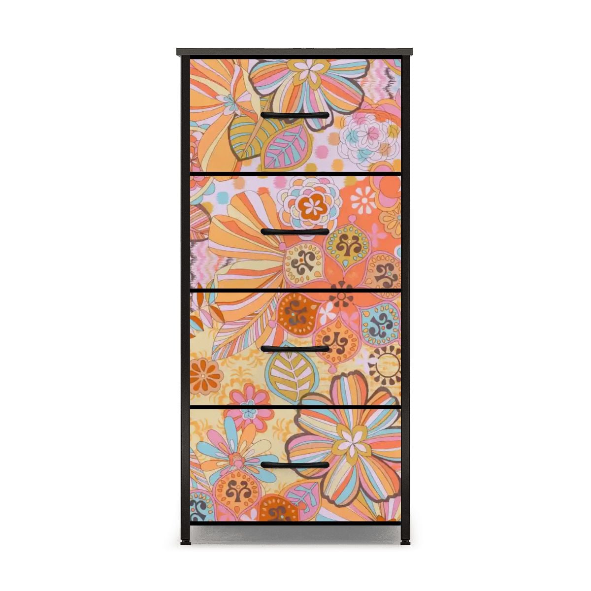 Kate McEnroe New York Groovy Floral Paisley Psychedelic 70s Boho 4 Drawer DresserDresserspYS009uc2M