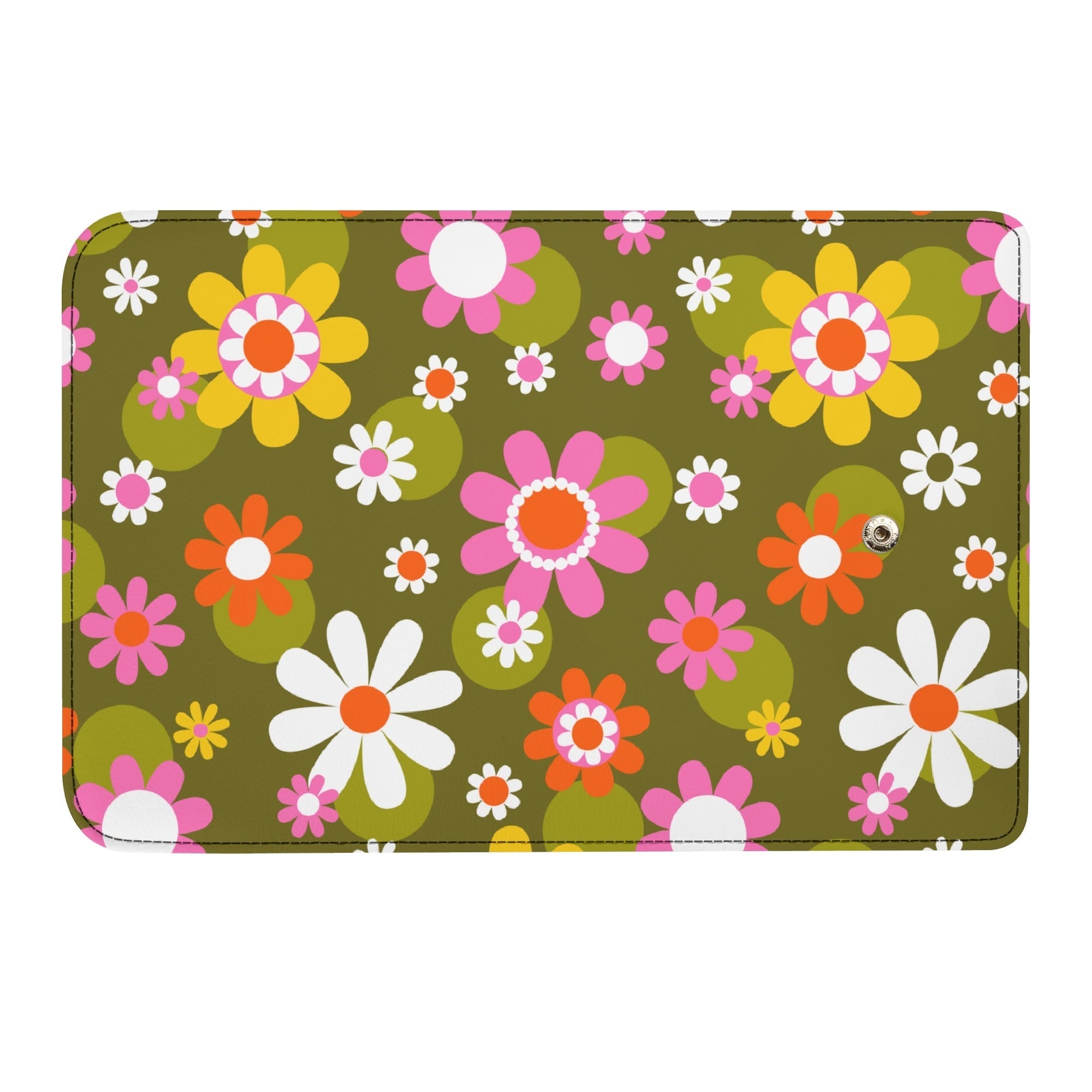 Kate McEnroe New York Groovy Flower Power Daisy 1960s Retro Trifold ClutchWalletsWDX1QMKN-1