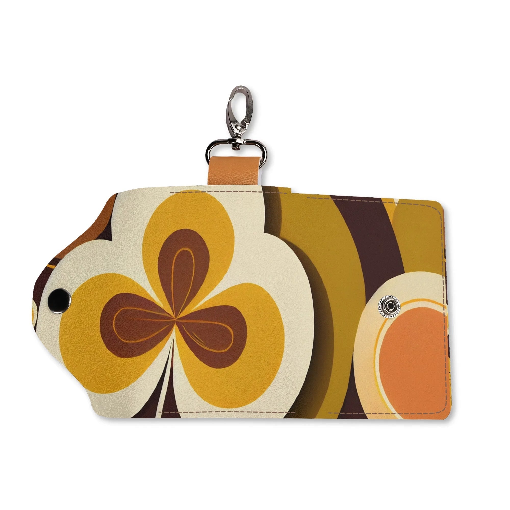 Kate McEnroe New York Groovy Flower Power Retro Keychain Wallet, Vintage Cardholder, Funky Small Bag AccessoryKeyChain WalletNO9OLP2Y - 1