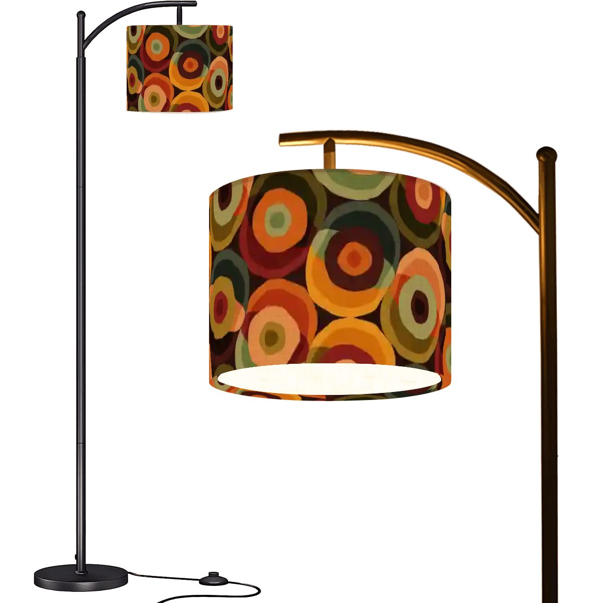 Kate McEnroe New York Groovy Hippie 70s Psychedelic Vintage Orbs Arc Floor LampFloor LampsTTzEMB6Iel