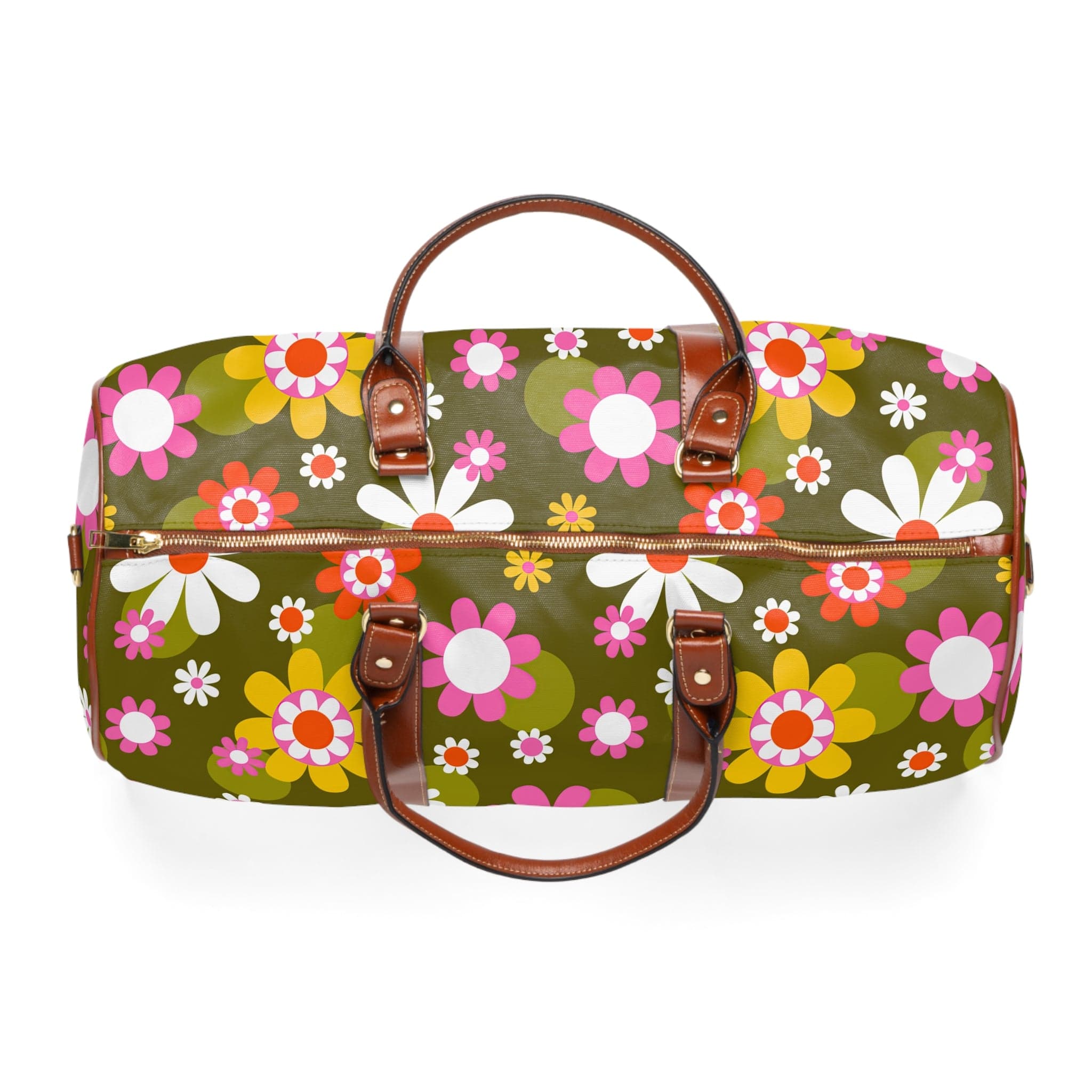 Kate McEnroe New York Groovy Hippie Daisy Flower Power Travel BagDuffel BagsDG1511781DXH2124D