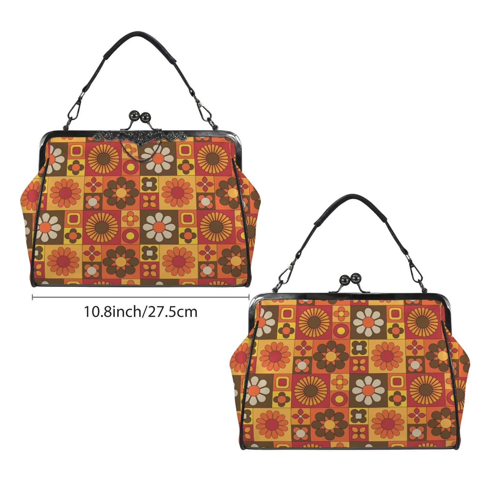 Kate McEnroe New York Groovy Hippie Mod Flower Power Kisslock PurseCrossbody BagsD3276672