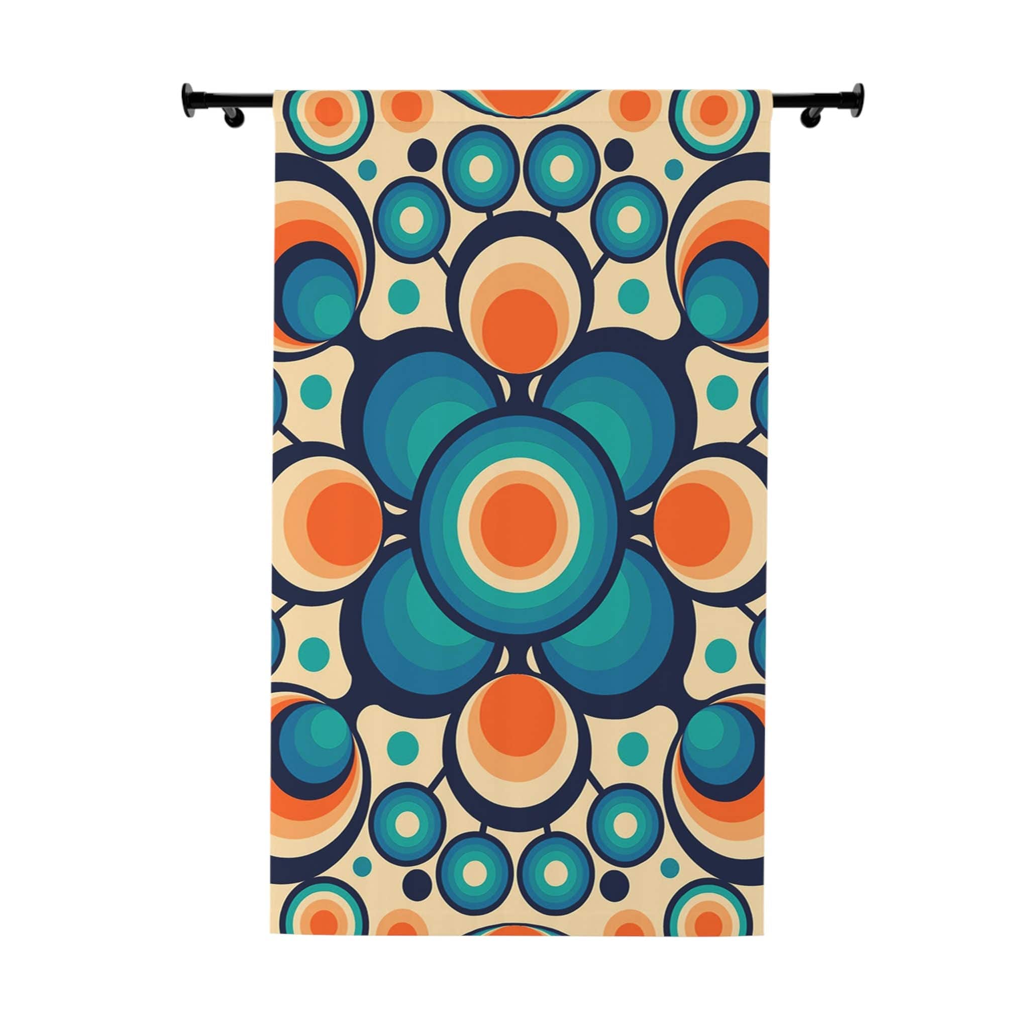 Kate McEnroe New York Groovy Hippie Retro Orbs Mid Century Modern Window CurtainsWindow CurtainsW3D - ORB - BSL - SH2