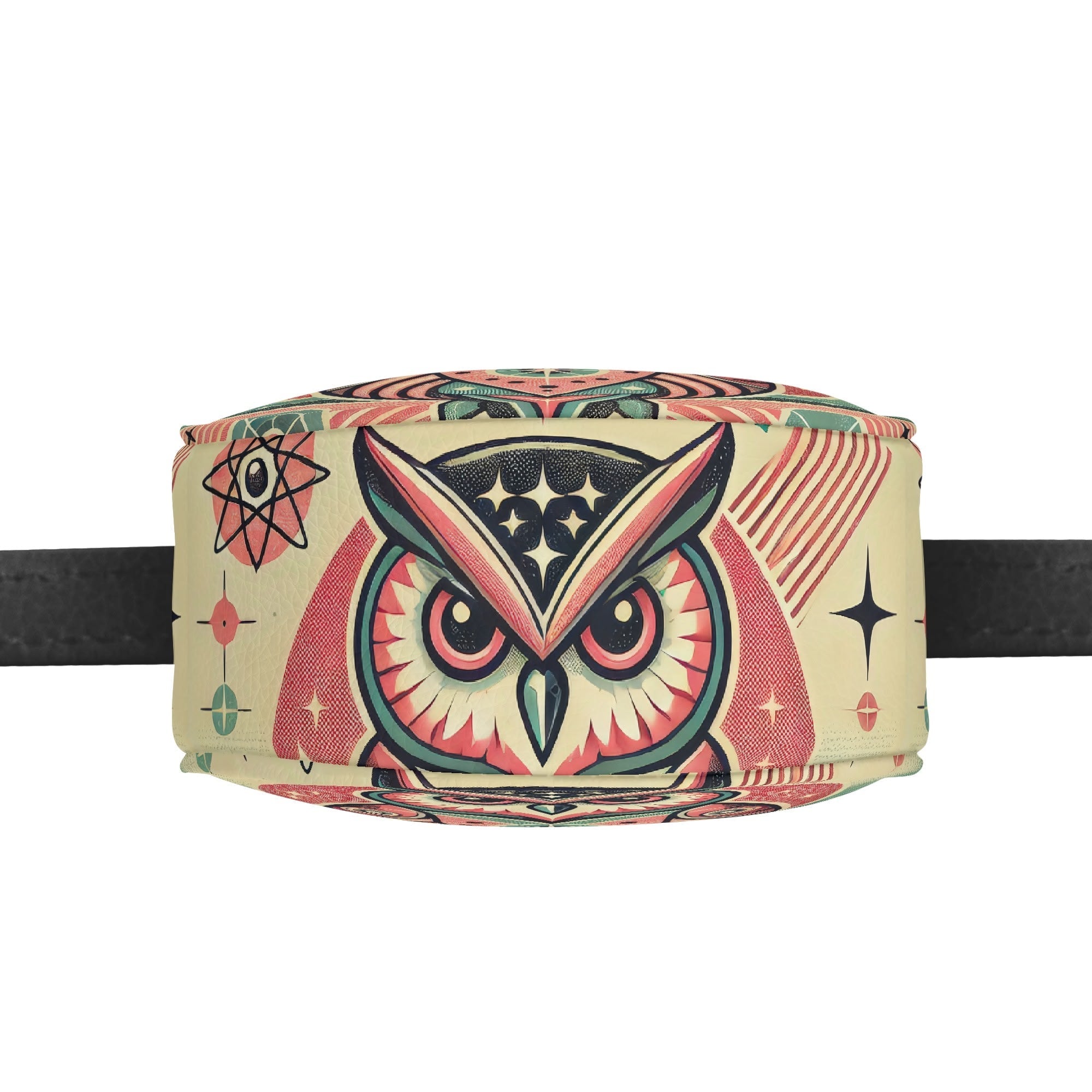 Kate McEnroe New York Groovy Hipster Owl Retro MCM Mini Round BagHandbagsNGZ0GX1W - 1