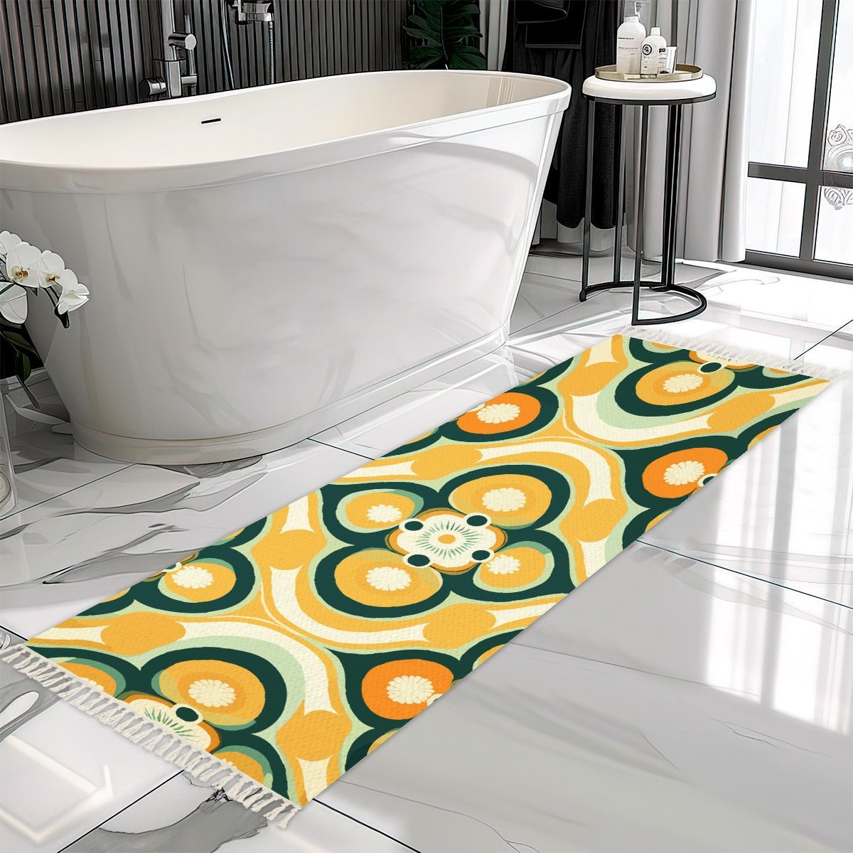 Kate McEnroe New York Groovy Mid Century Modern Runner Rug, Retro Mod Entryway Accent, 60s Geometric Floor DecorRugs3b3CXorHfi