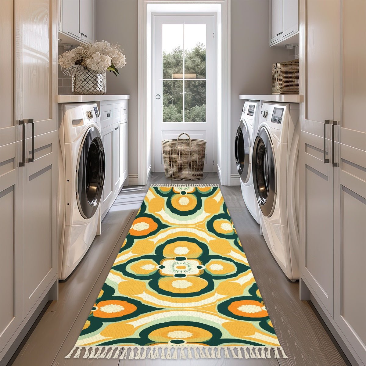 Kate McEnroe New York Groovy Mid Century Modern Runner Rug, Retro Mod Entryway Accent, 60s Geometric Floor DecorRugs3b3CXorHfi